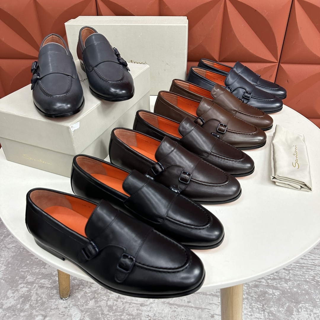 💋💍Santo*i (圣-东-尼) 男士新品 牛皮正装鞋皮鞋 意大利纯手工鞋履品牌的每一双鞋设计