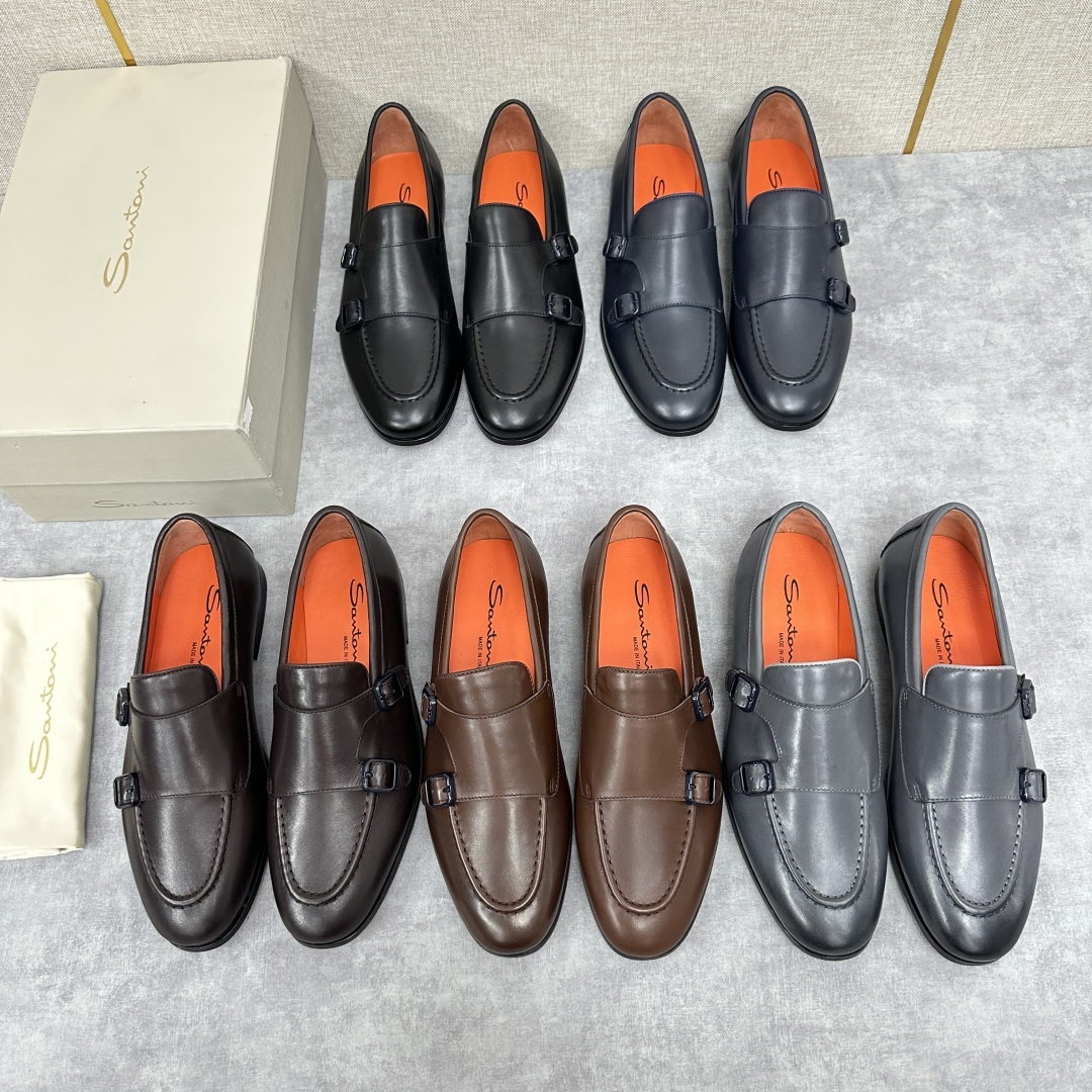💋💍Santo*i (圣-东-尼) 男士新品 牛皮正装鞋皮鞋 意大利纯手工鞋履品牌的每一双鞋设计