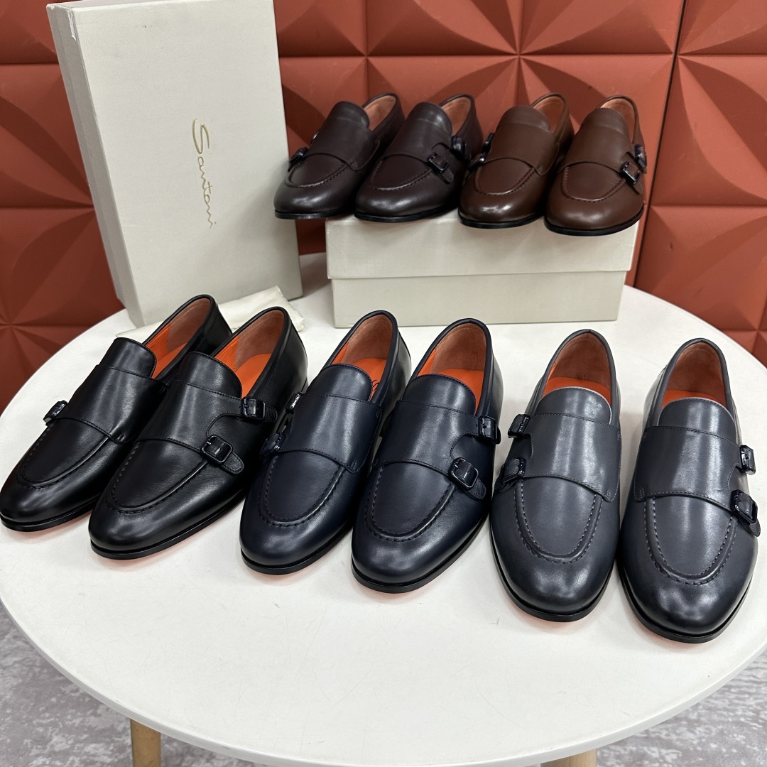 💋💍Santo*i (圣-东-尼) 男士新品 牛皮正装鞋皮鞋 意大利纯手工鞋履品牌的每一双鞋设计