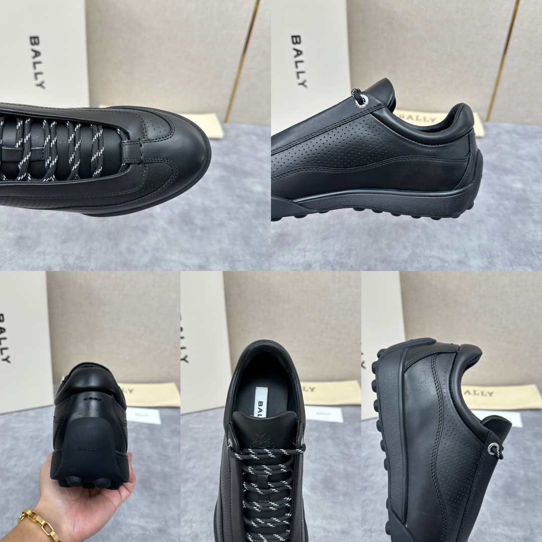 💋💍BL家 新款 巴-利 多功能运动鞋 新款德训登山鞋，户外铆钉大底， 羊皮拼接牛皮打造  冲孔鞋面，鞋