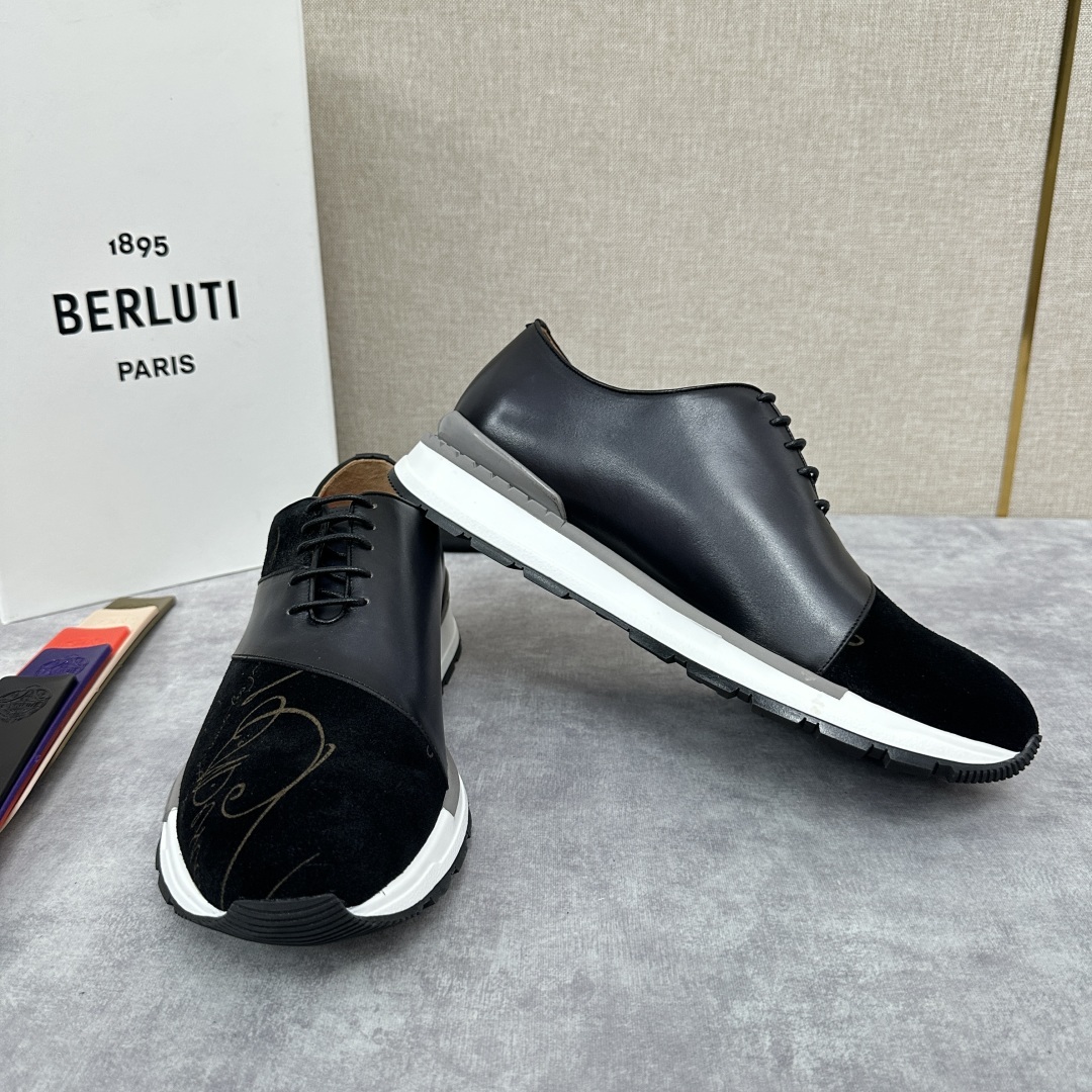 💋💍Berlut* 布鲁提定制版 升级版第四代私模大底 Fast Track皮革运动鞋 官方 13,5