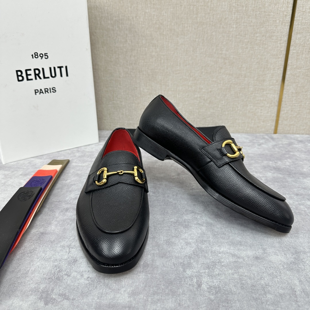 💋💍Berlut* 布鲁提  新款男士手工擦色乐福鞋皮鞋出货 ，渠道精品，一脚蹬简便款司机鞋 甄选优质进