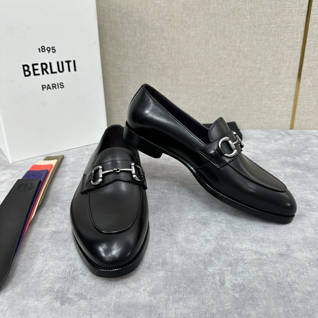 💋💍Berlut* 布鲁提  新款男士手工擦色乐福鞋皮鞋出货 ，渠道精品，一脚蹬简便款司机鞋 甄选优质进
