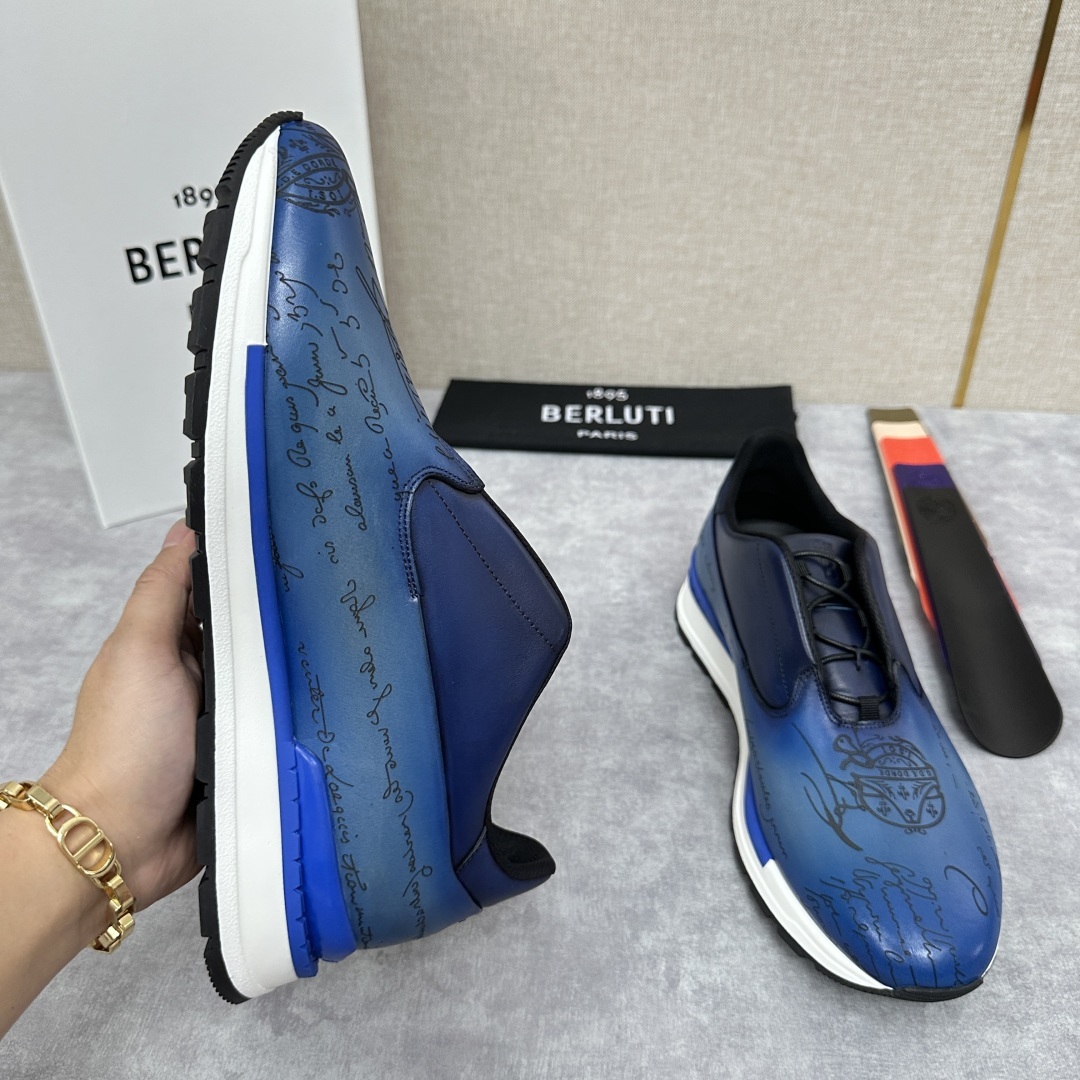 💋💍Berlut* 布鲁提定制款 升级版第四代私模大底 Fast Track皮革运动鞋 官方选配 16