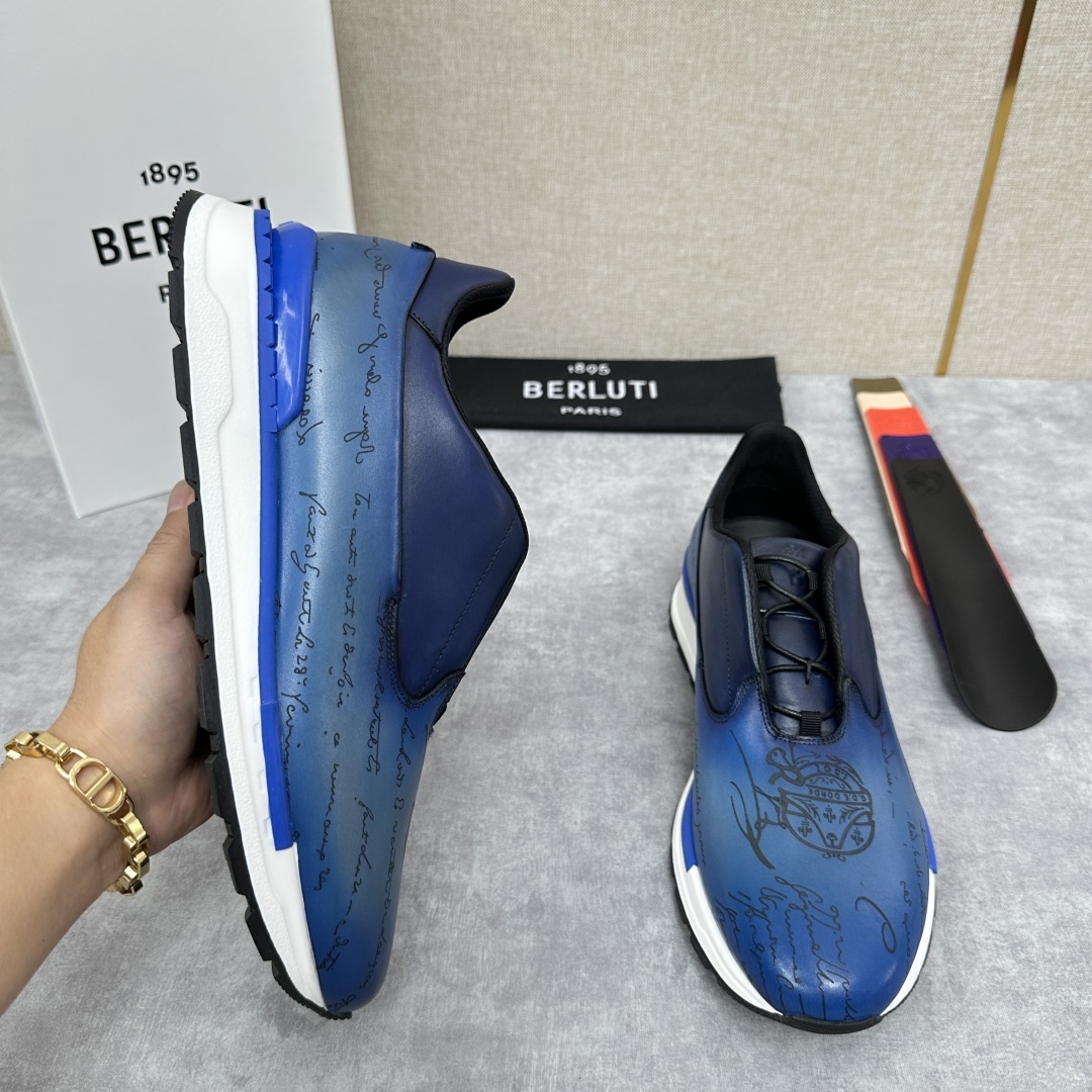 💋💍Berlut* 布鲁提定制款 升级版第四代私模大底 Fast Track皮革运动鞋 官方选配 16