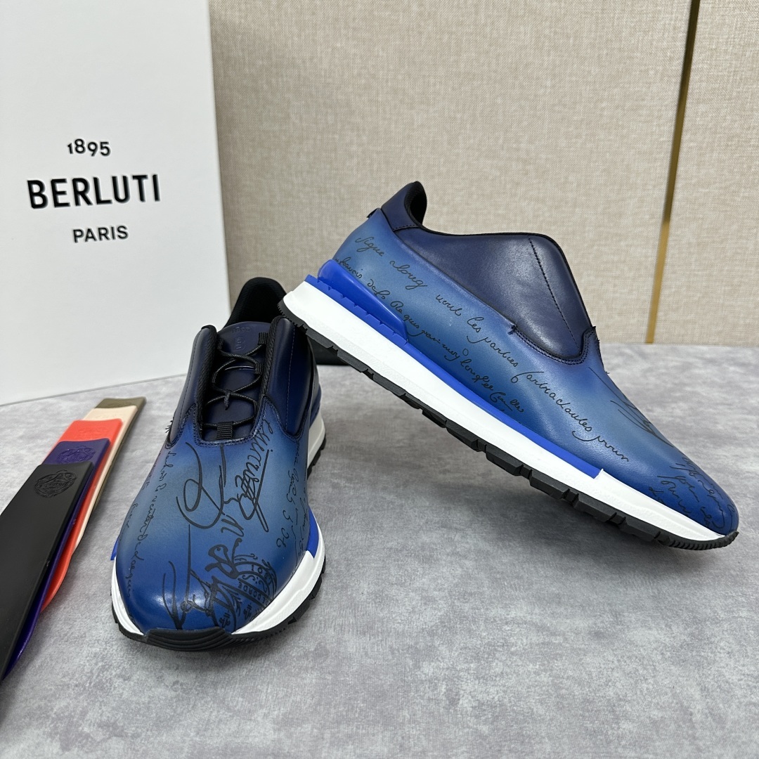💋💍Berlut* 布鲁提定制款 升级版第四代私模大底 Fast Track皮革运动鞋 官方选配 16