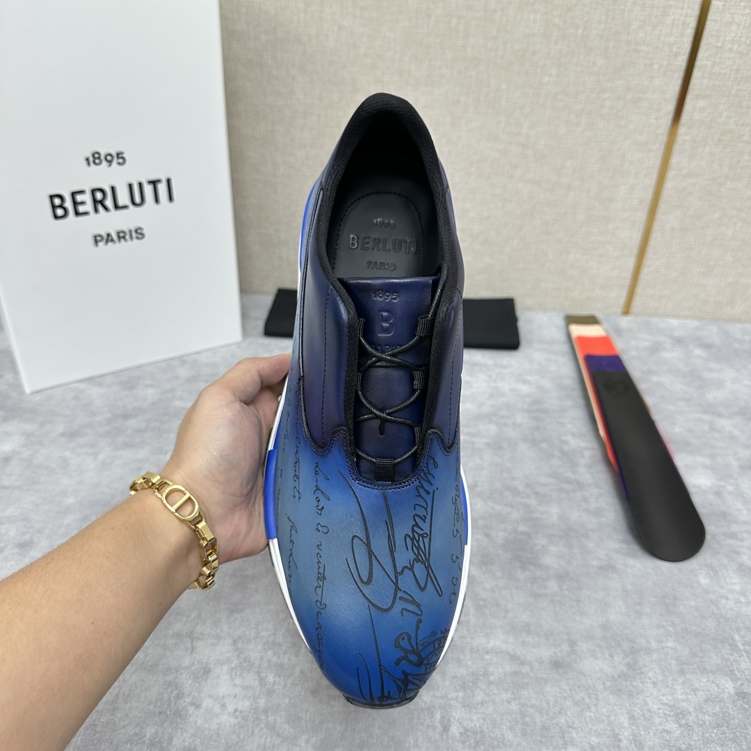 💋💍Berlut* 布鲁提定制款 升级版第四代私模大底 Fast Track皮革运动鞋 官方选配 16