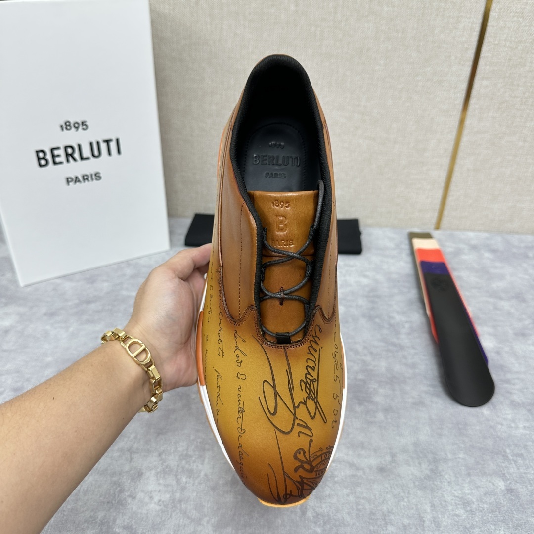 💋💍Berlut* 布鲁提定制款 升级版第四代私模大底 Fast Track皮革运动鞋 官方选配 16