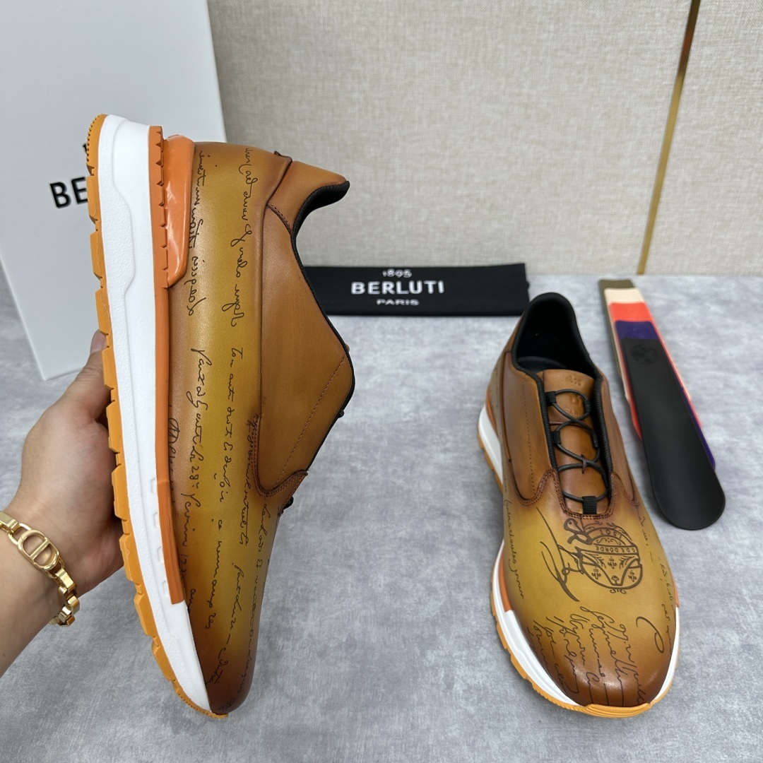 💋💍Berlut* 布鲁提定制款 升级版第四代私模大底 Fast Track皮革运动鞋 官方选配 16