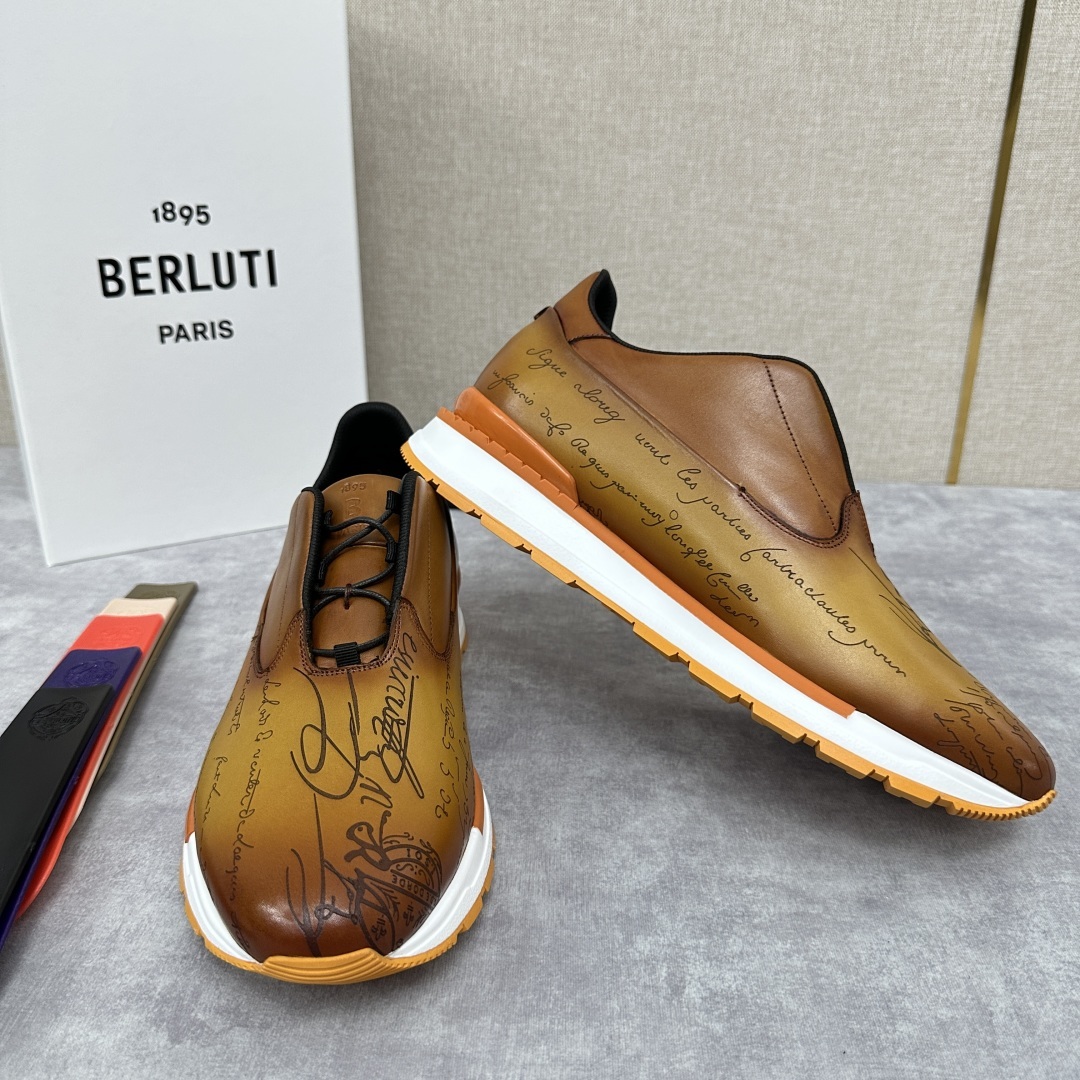 💋💍Berlut* 布鲁提定制款 升级版第四代私模大底 Fast Track皮革运动鞋 官方选配 16