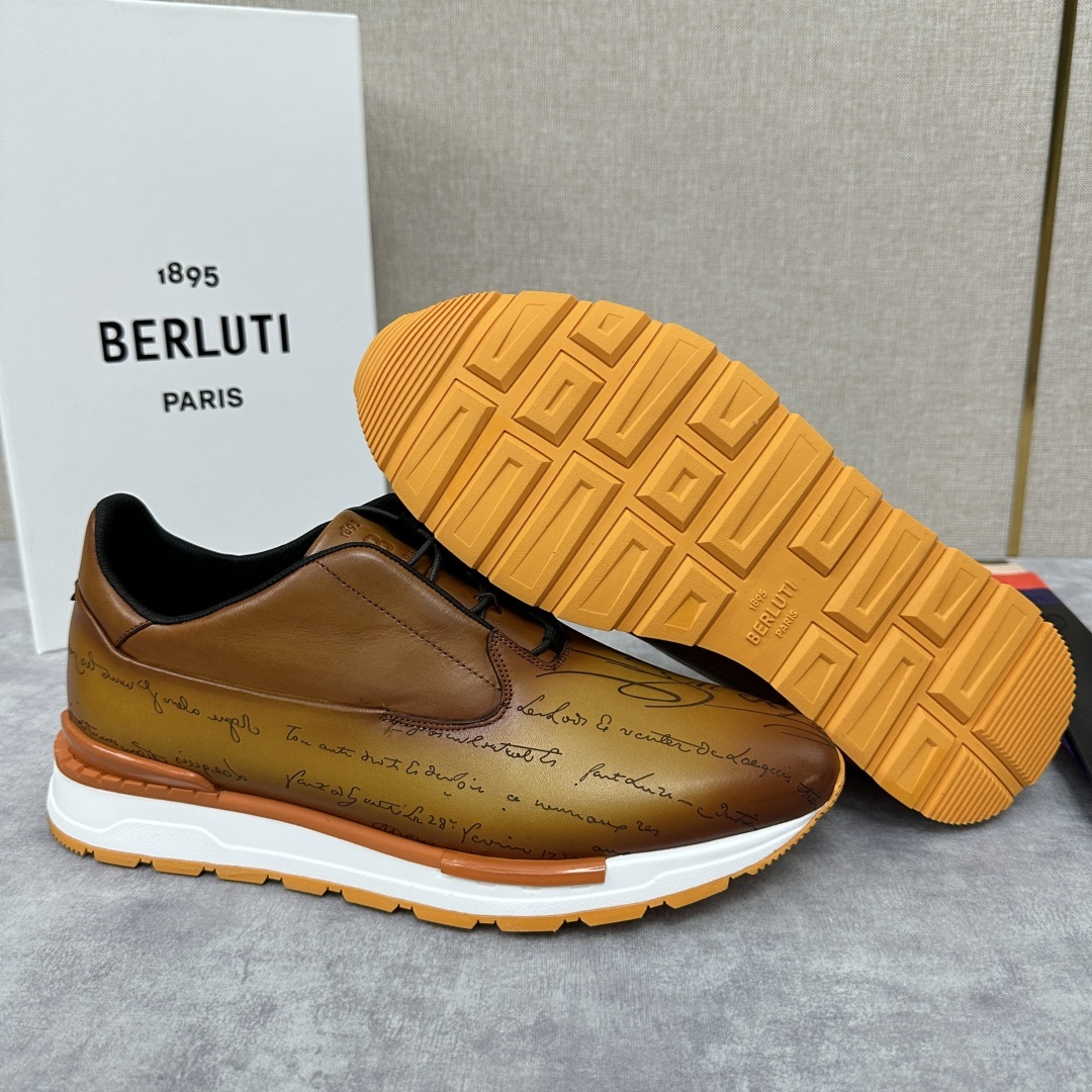 💋💍Berlut* 布鲁提定制款 升级版第四代私模大底 Fast Track皮革运动鞋 官方选配 16