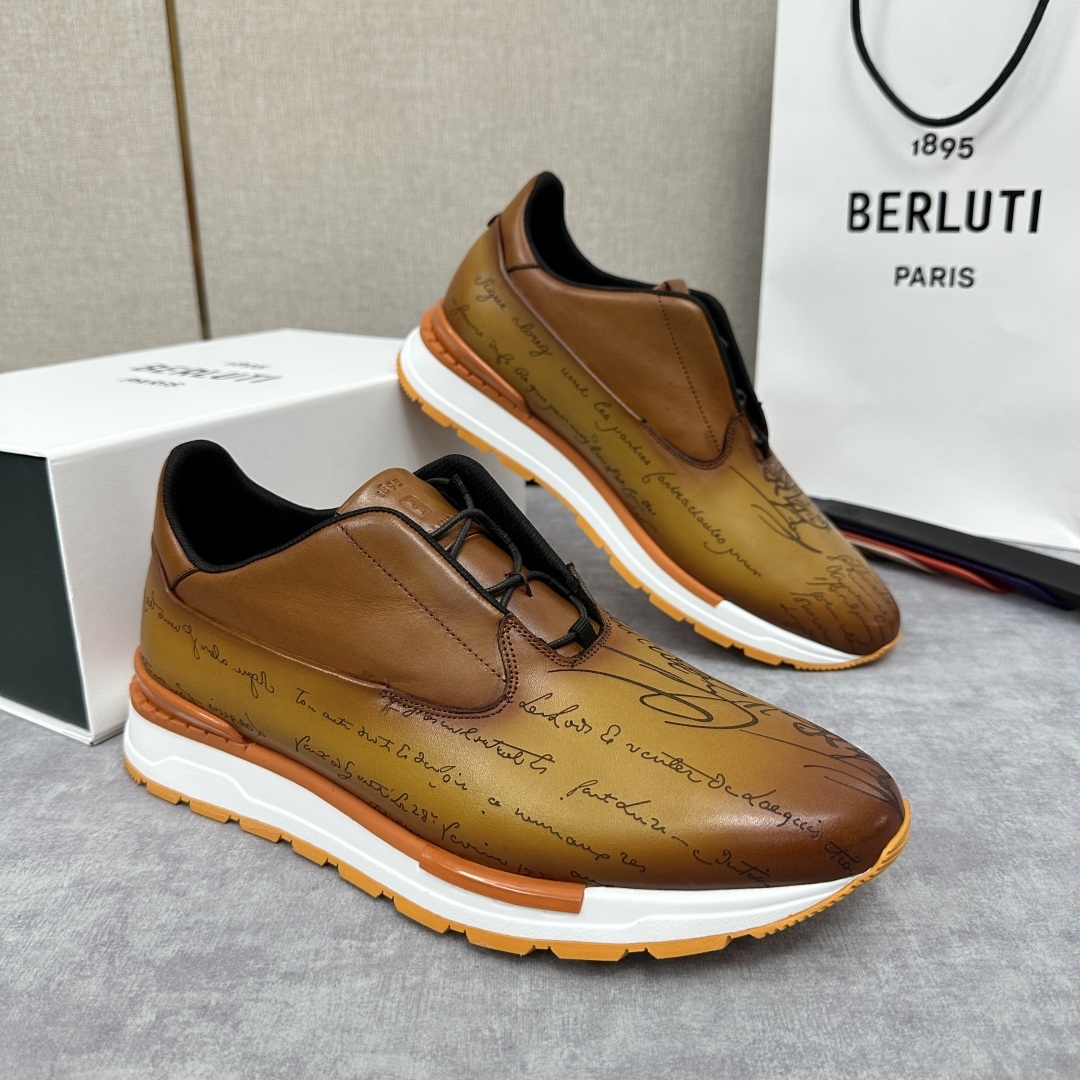 💋💍Berlut* 布鲁提定制款 升级版第四代私模大底 Fast Track皮革运动鞋 官方选配 16