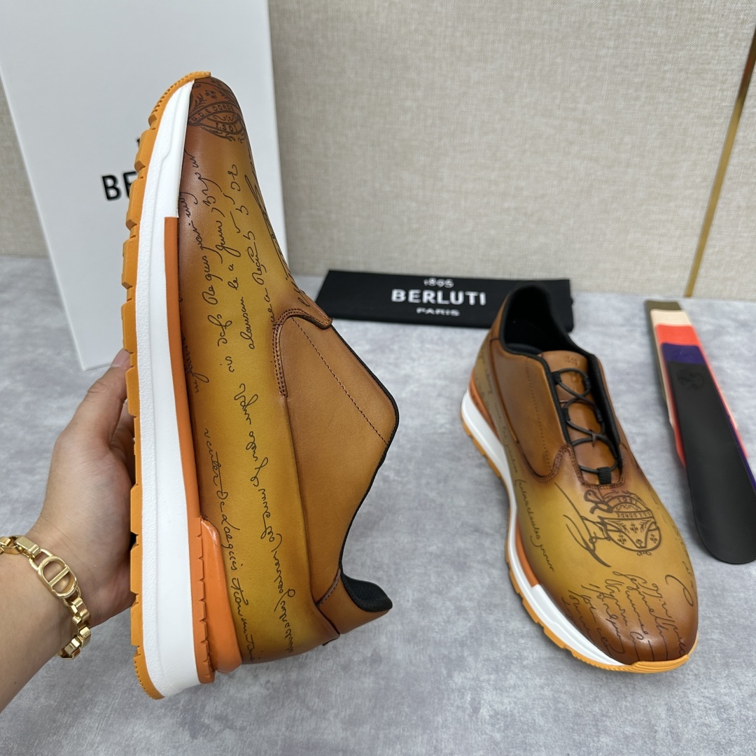 💋💍Berlut* 布鲁提定制款 升级版第四代私模大底 Fast Track皮革运动鞋 官方选配 16