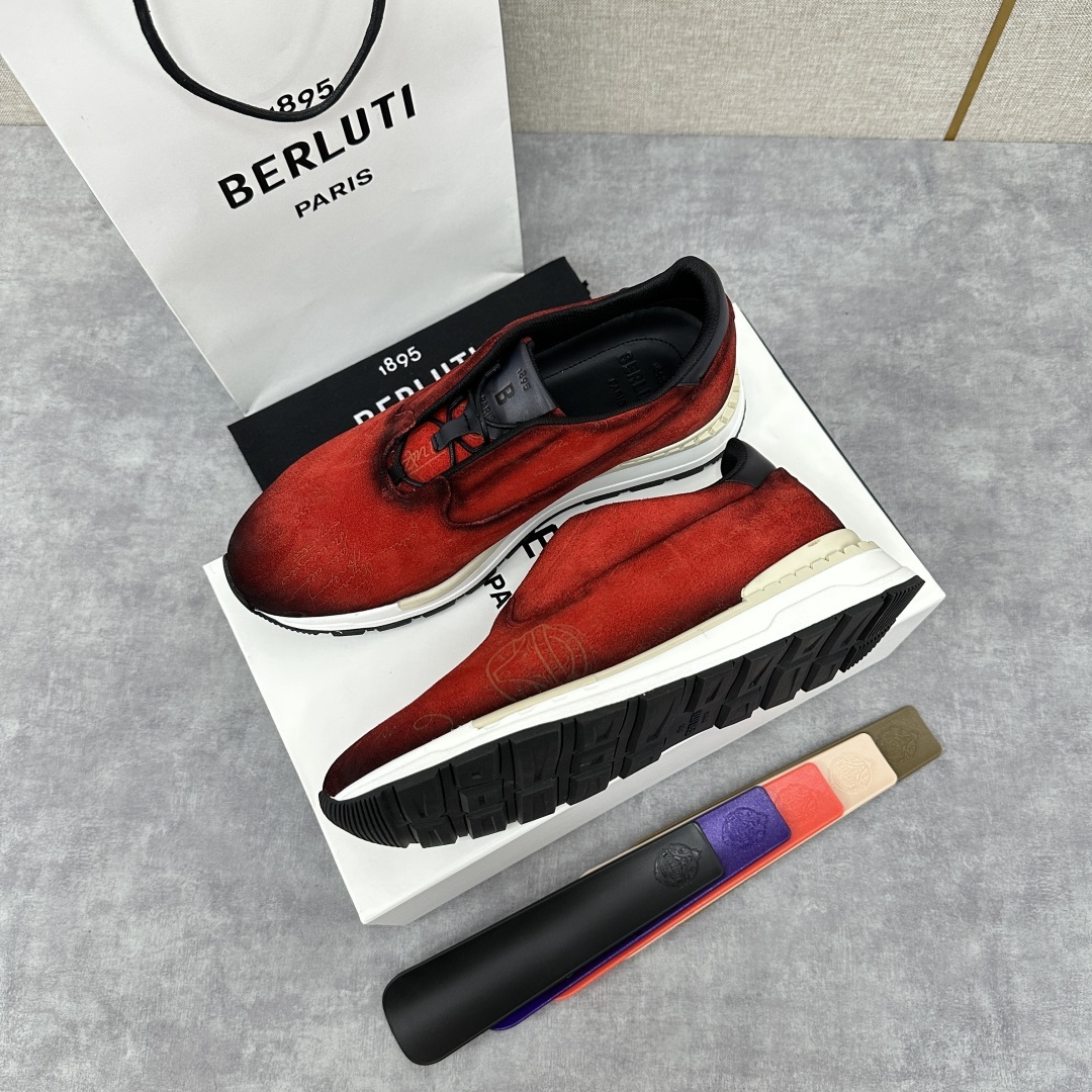 💋💍Berlut* 布鲁提定制款 升级版第四代私模大底 Fast Track皮革运动鞋 官方选配 16