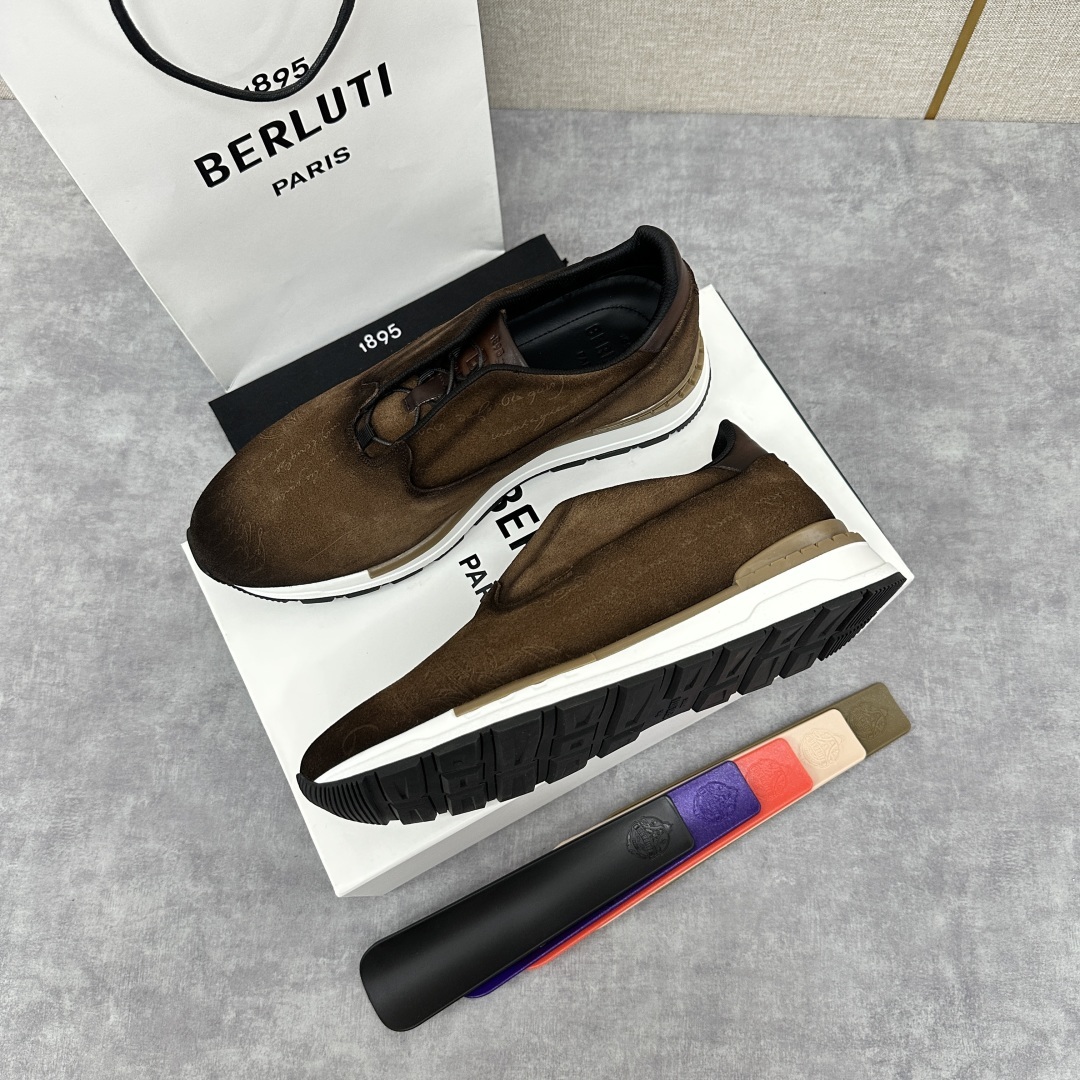 💋💍Berlut* 布鲁提定制款 升级版第四代私模大底 Fast Track皮革运动鞋 官方选配 16