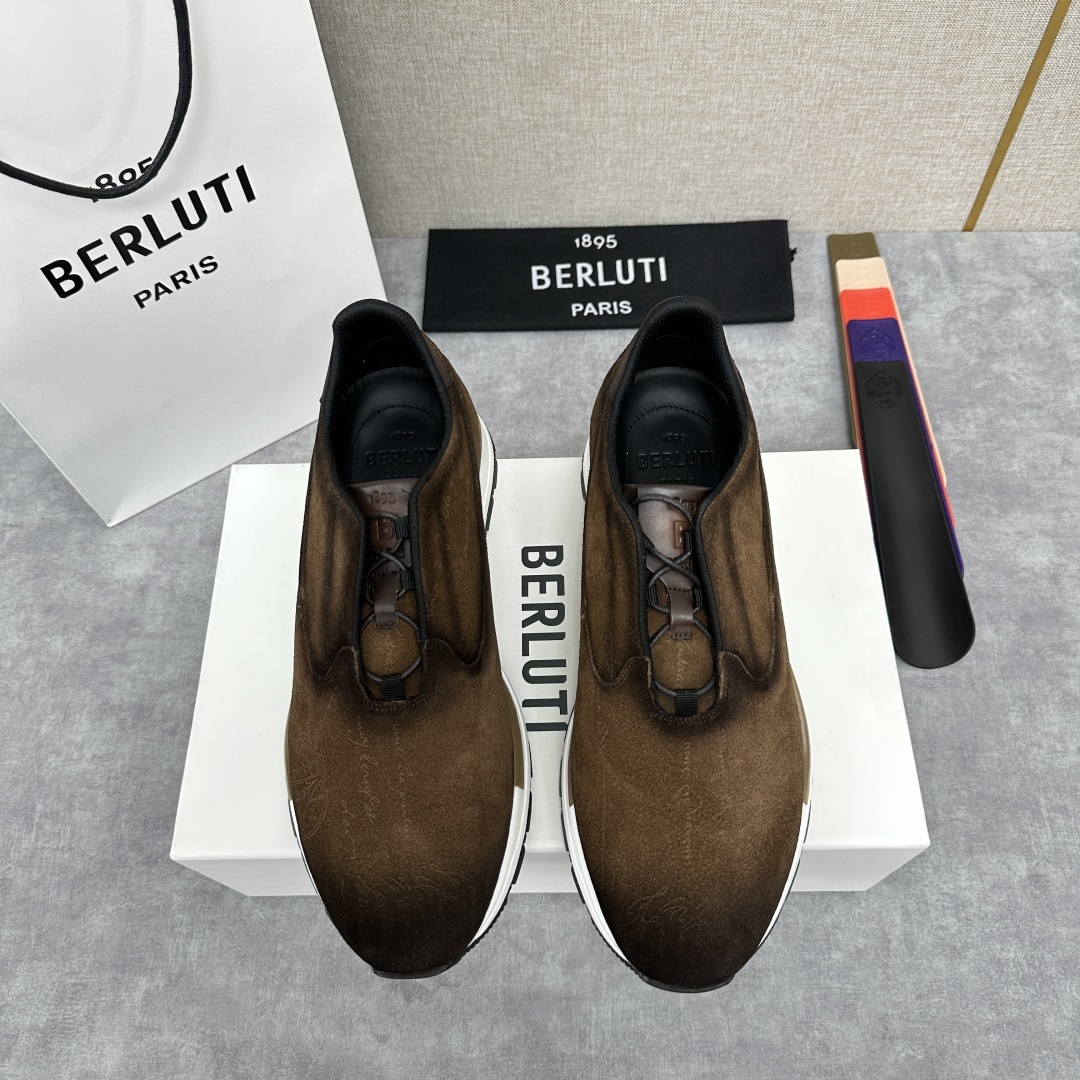 💋💍Berlut* 布鲁提定制款 升级版第四代私模大底 Fast Track皮革运动鞋 官方选配 16