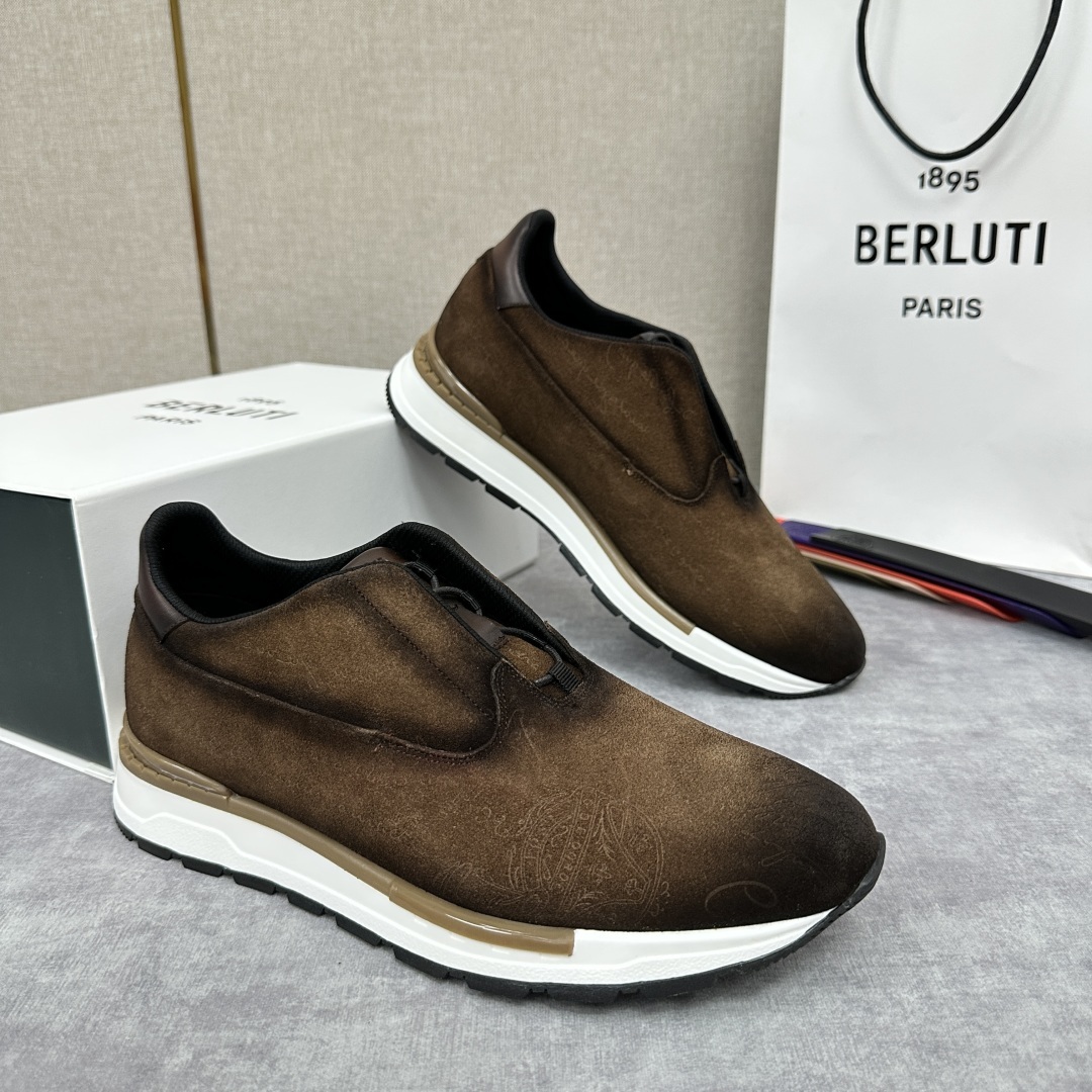 💋💍Berlut* 布鲁提定制款 升级版第四代私模大底 Fast Track皮革运动鞋 官方选配 16
