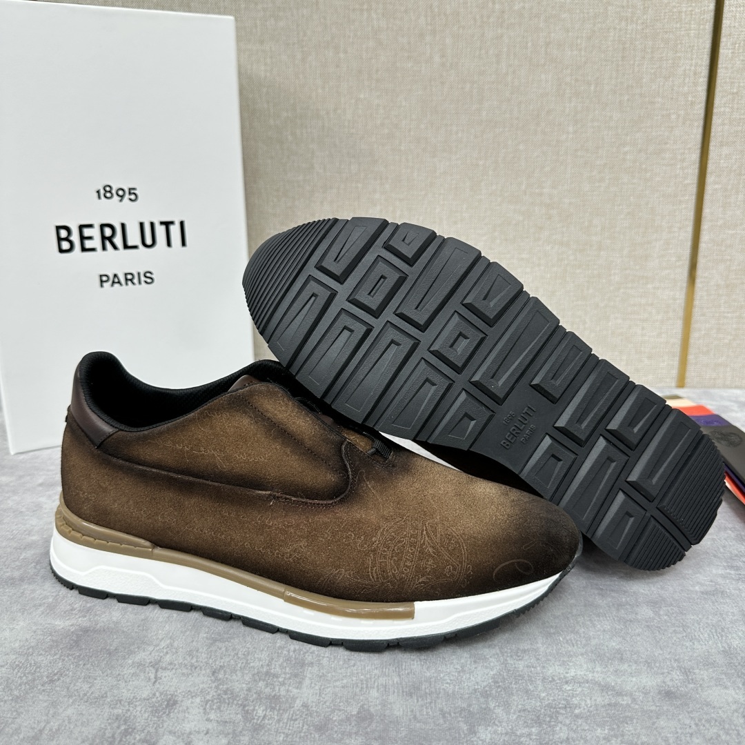 💋💍Berlut* 布鲁提定制款 升级版第四代私模大底 Fast Track皮革运动鞋 官方选配 16