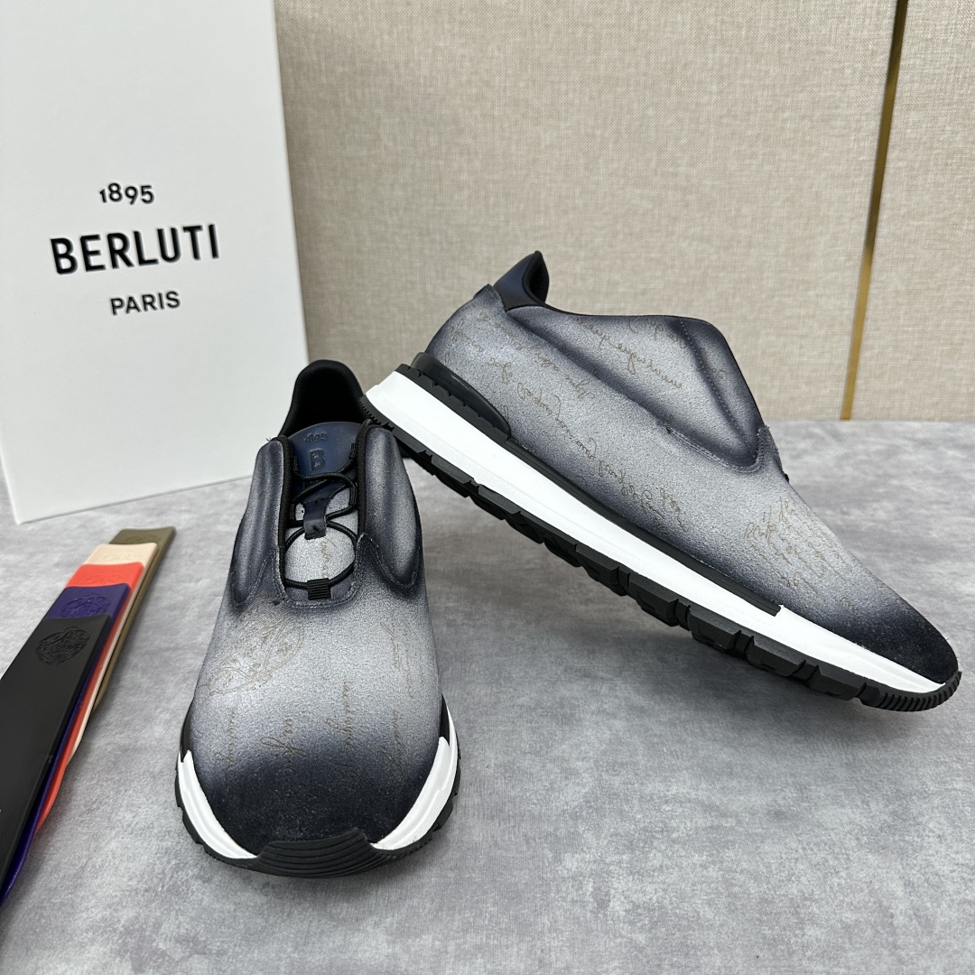 💋💍Berlut* 布鲁提定制款 升级版第四代私模大底 Fast Track皮革运动鞋  官方选配 16
