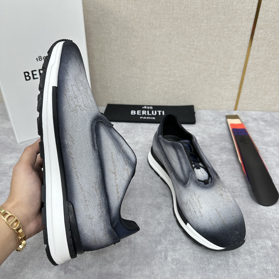 💋💍Berlut* 布鲁提定制款 升级版第四代私模大底 Fast Track皮革运动鞋  官方选配 16