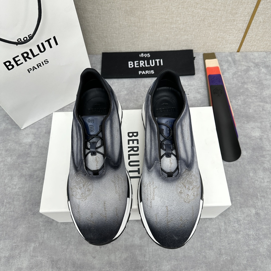💋💍Berlut* 布鲁提定制款 升级版第四代私模大底 Fast Track皮革运动鞋  官方选配 16