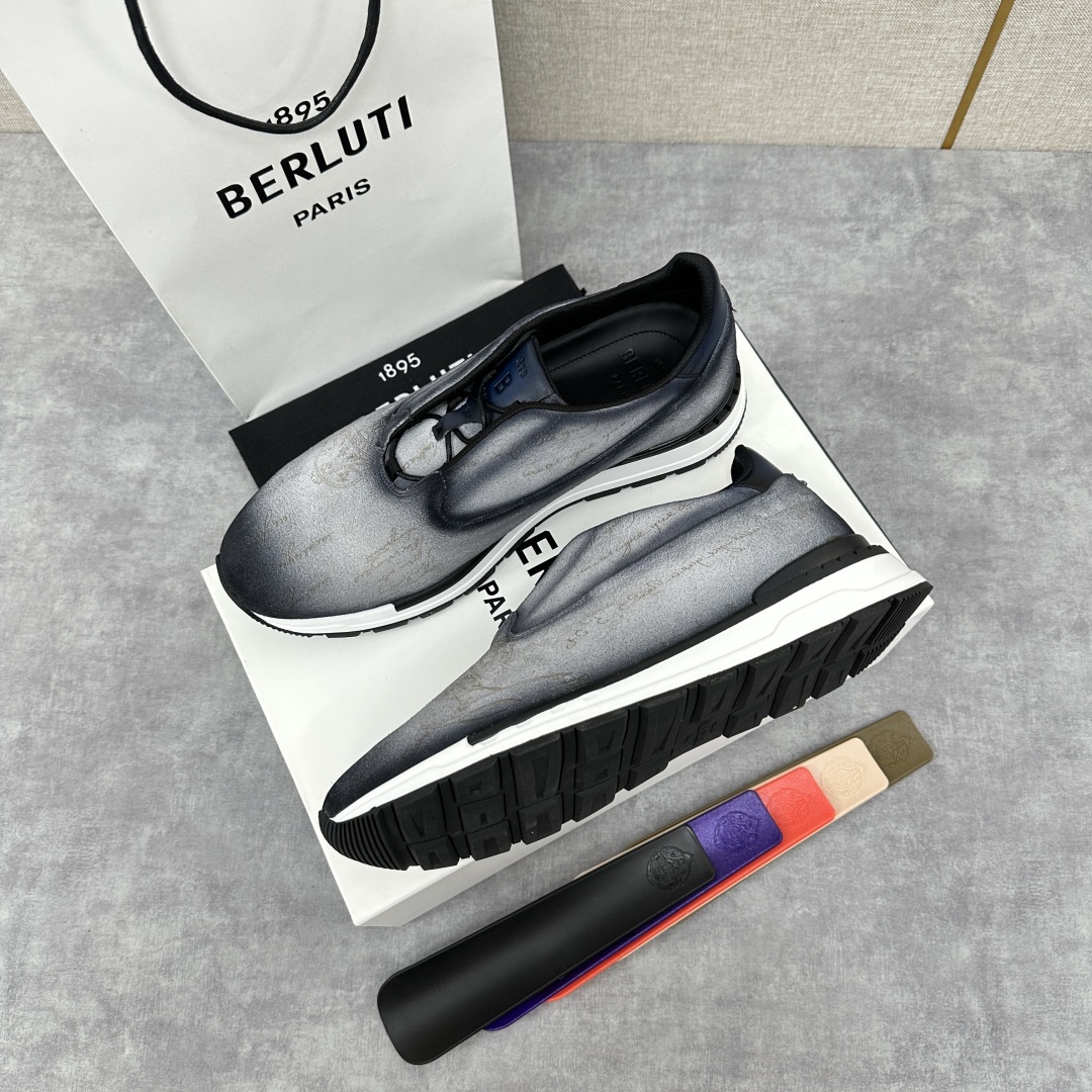 💋💍Berlut* 布鲁提定制款 升级版第四代私模大底 Fast Track皮革运动鞋  官方选配 16