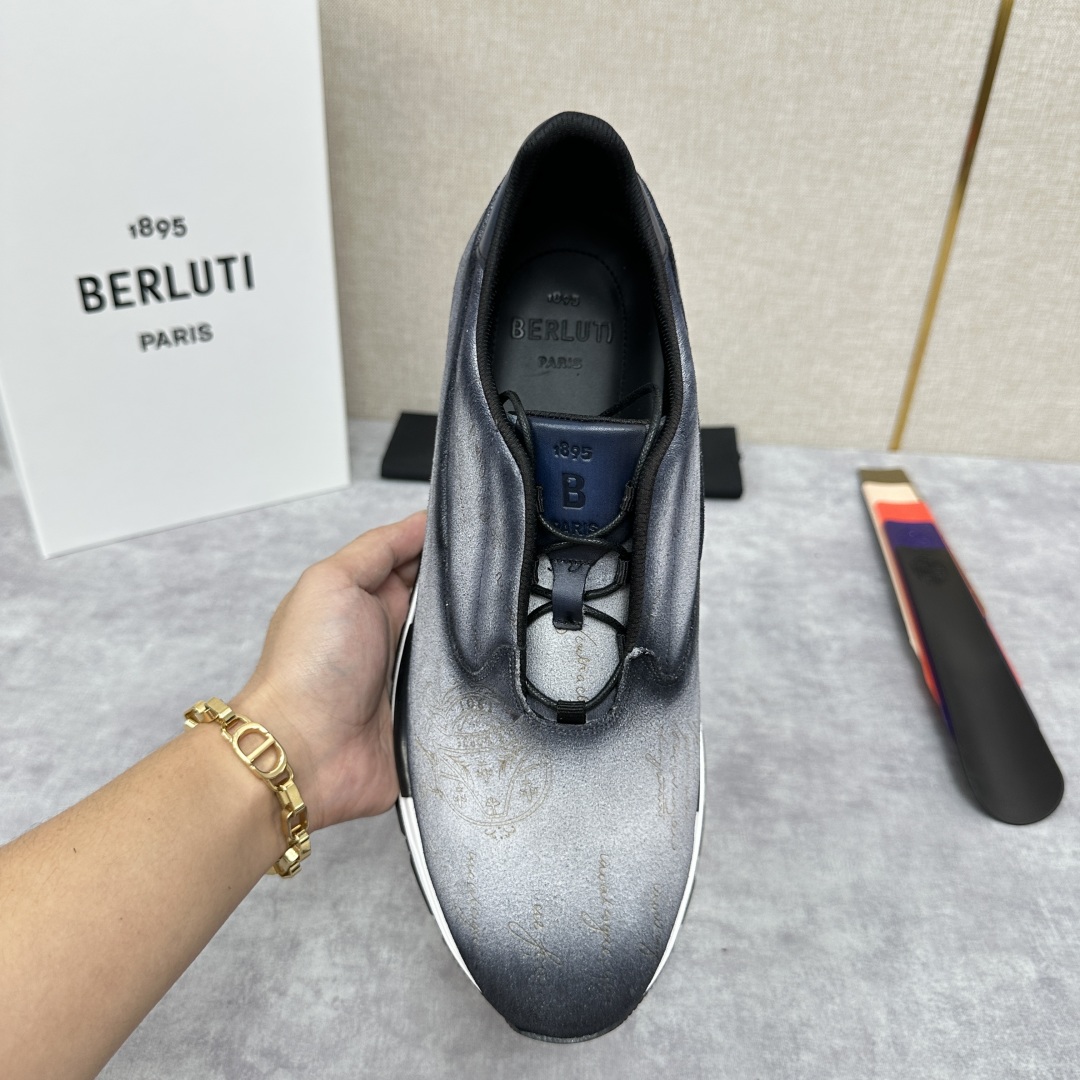 💋💍Berlut* 布鲁提定制款 升级版第四代私模大底 Fast Track皮革运动鞋  官方选配 16