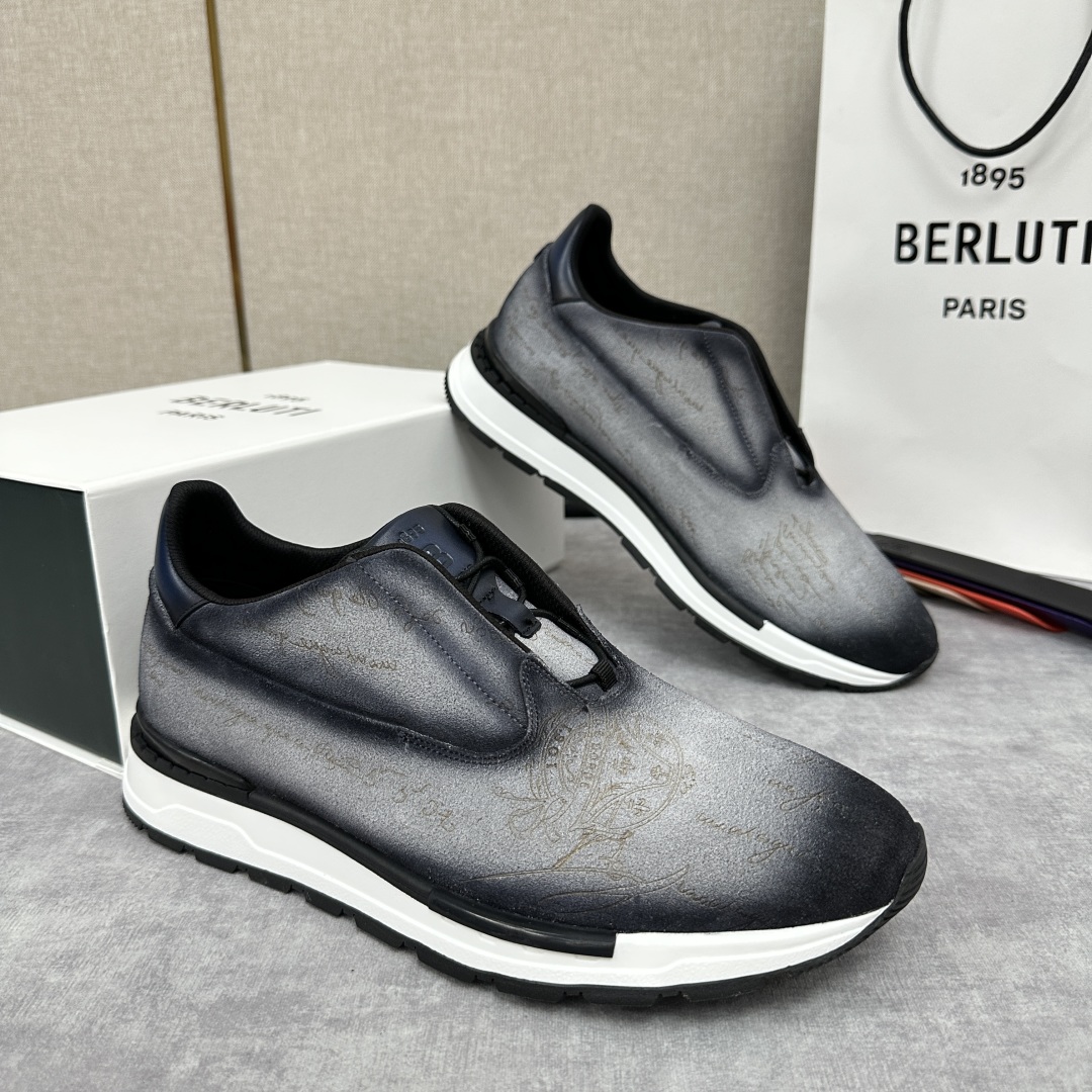 💋💍Berlut* 布鲁提定制款 升级版第四代私模大底 Fast Track皮革运动鞋  官方选配 16
