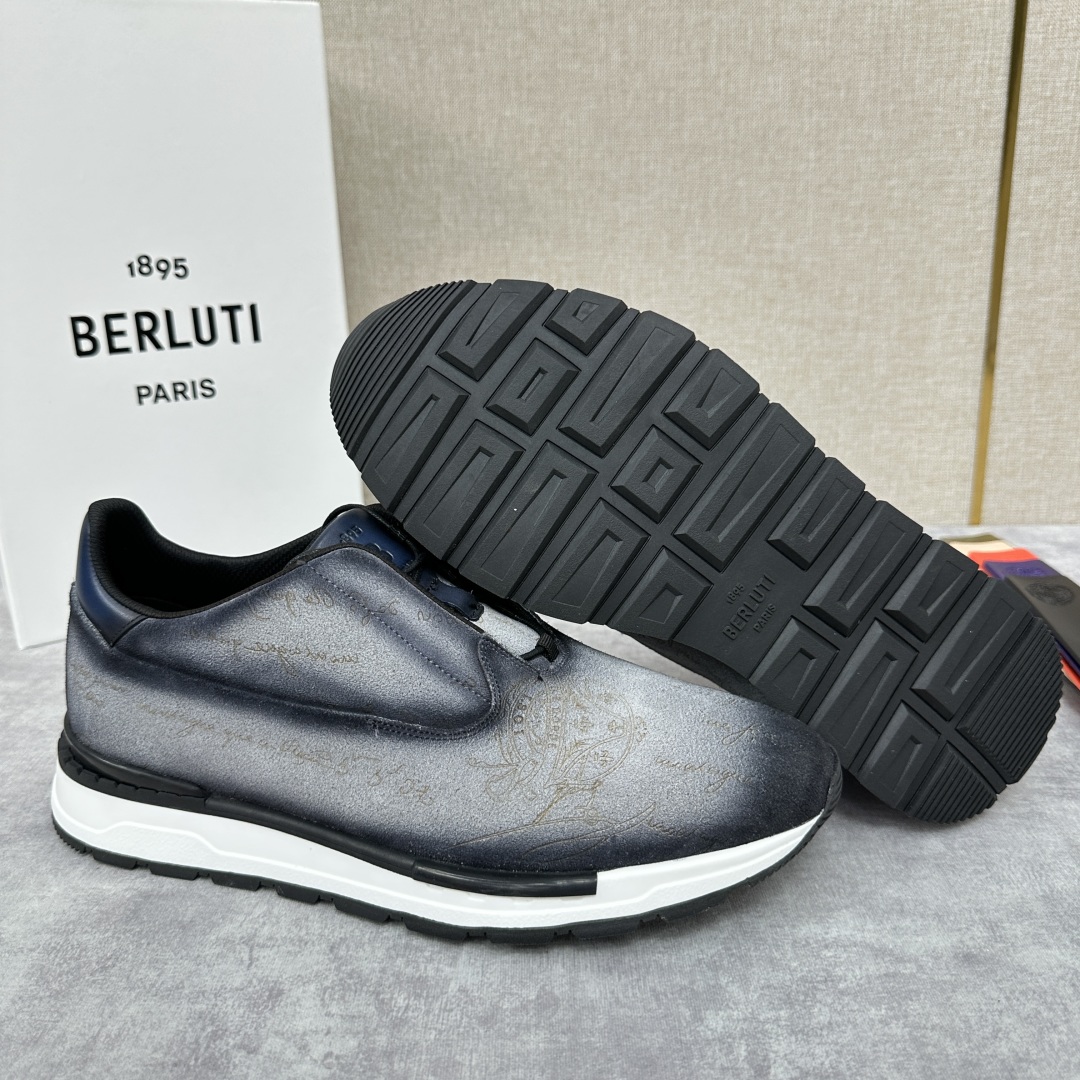 💋💍Berlut* 布鲁提定制款 升级版第四代私模大底 Fast Track皮革运动鞋  官方选配 16