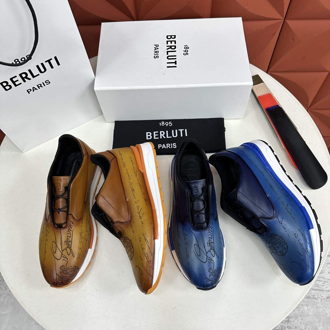 💋💍Berlut* 布鲁提定制款 升级版第四代私模大底 Fast Track皮革运动鞋 官方选配 16