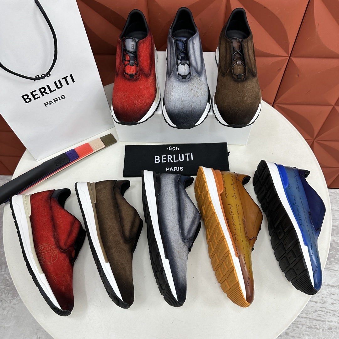 💋💍Berlut* 布鲁提定制款 升级版第四代私模大底 Fast Track皮革运动鞋 官方选配 16