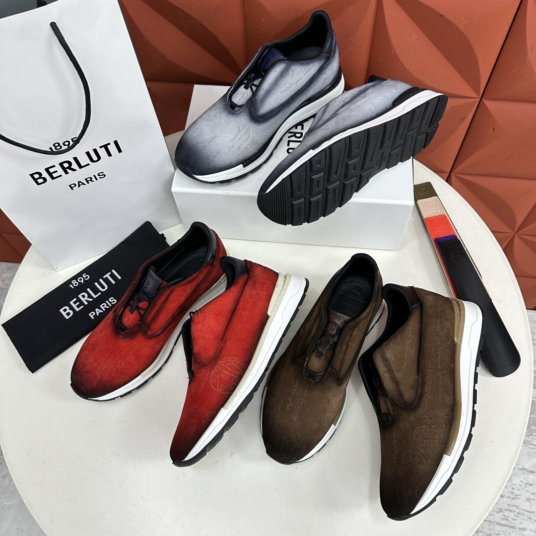 💋💍Berlut* 布鲁提定制款 升级版第四代私模大底 Fast Track皮革运动鞋 官方选配 16