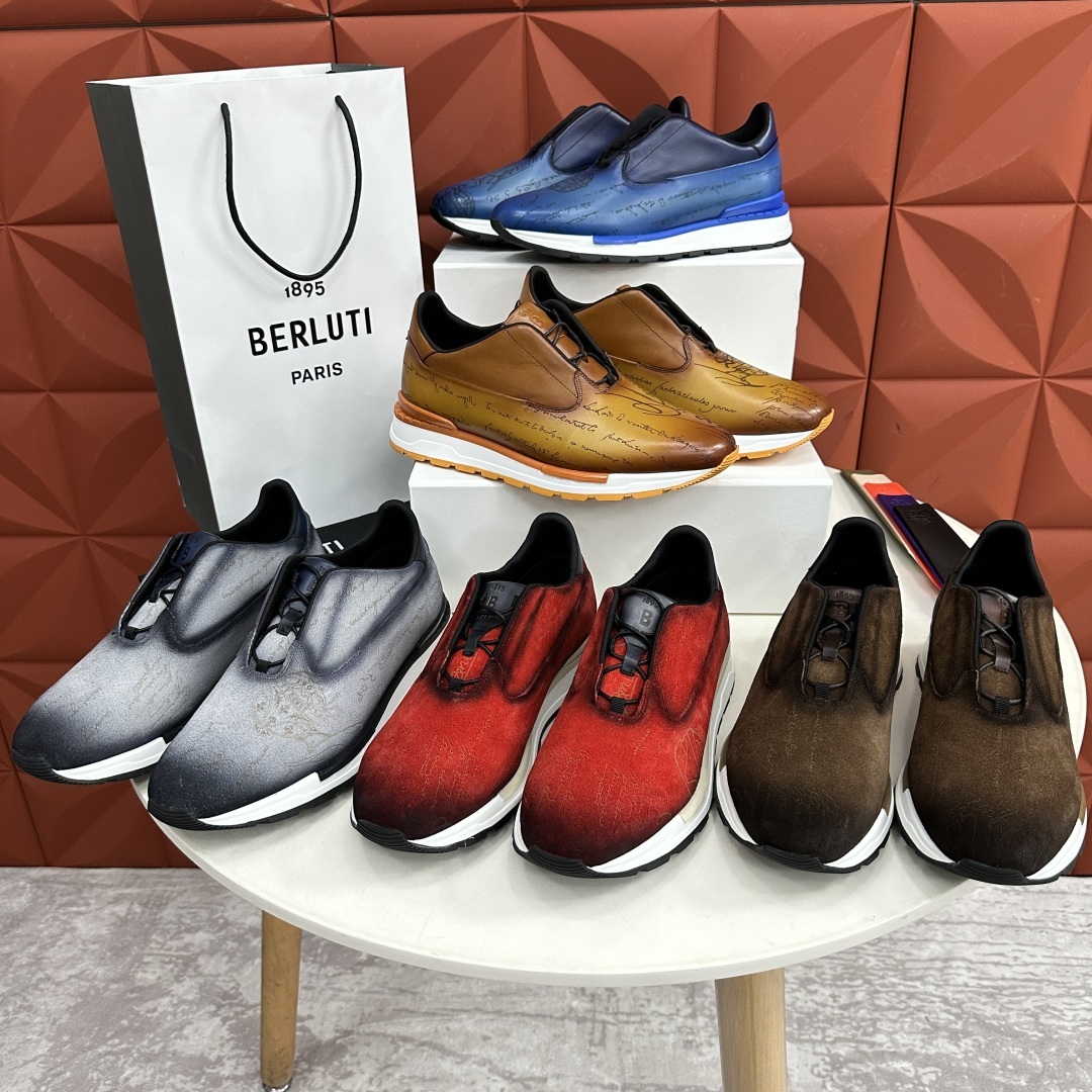 💋💍Berlut* 布鲁提定制款 升级版第四代私模大底 Fast Track皮革运动鞋 官方选配 16