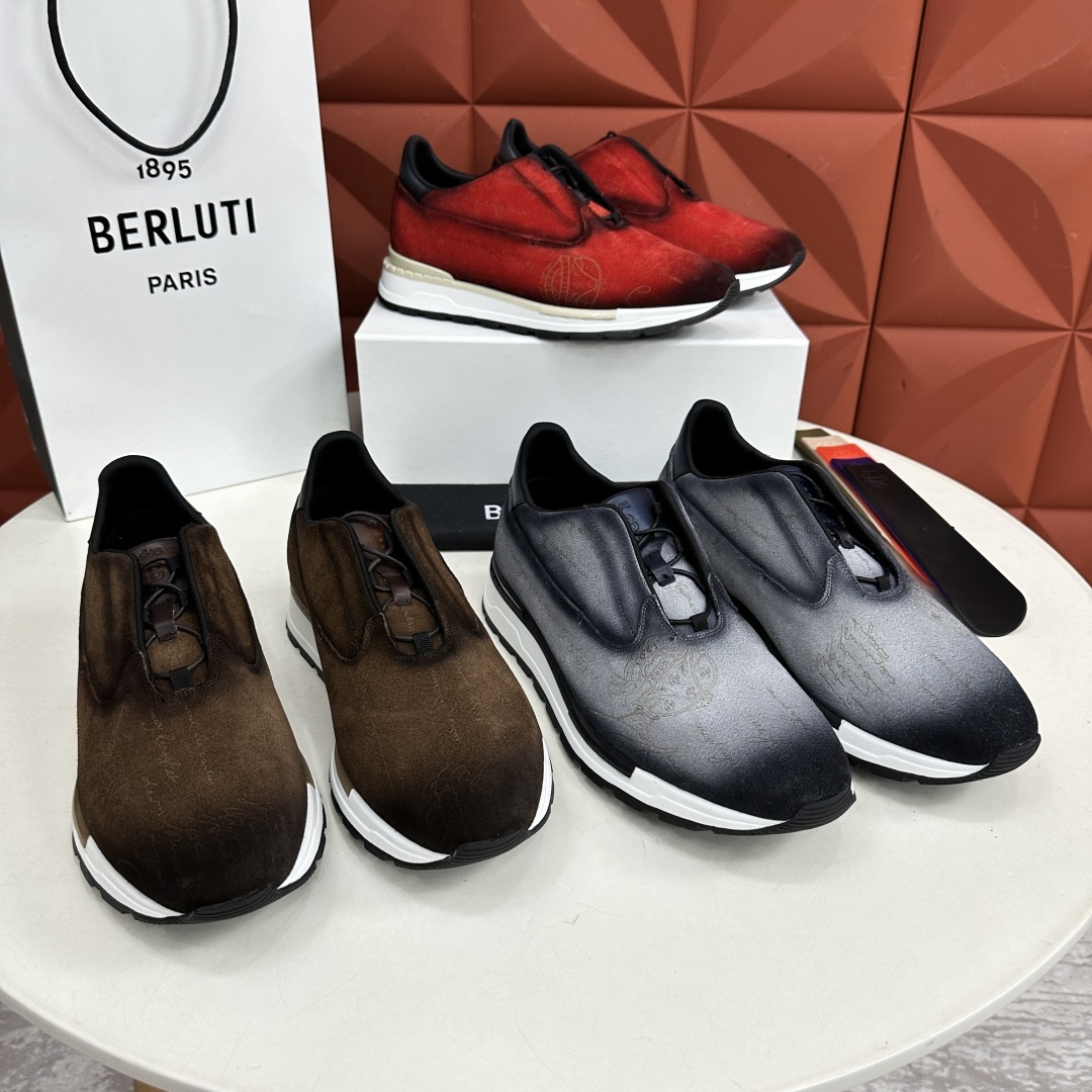 💋💍Berlut* 布鲁提定制款 升级版第四代私模大底 Fast Track皮革运动鞋 官方选配 16