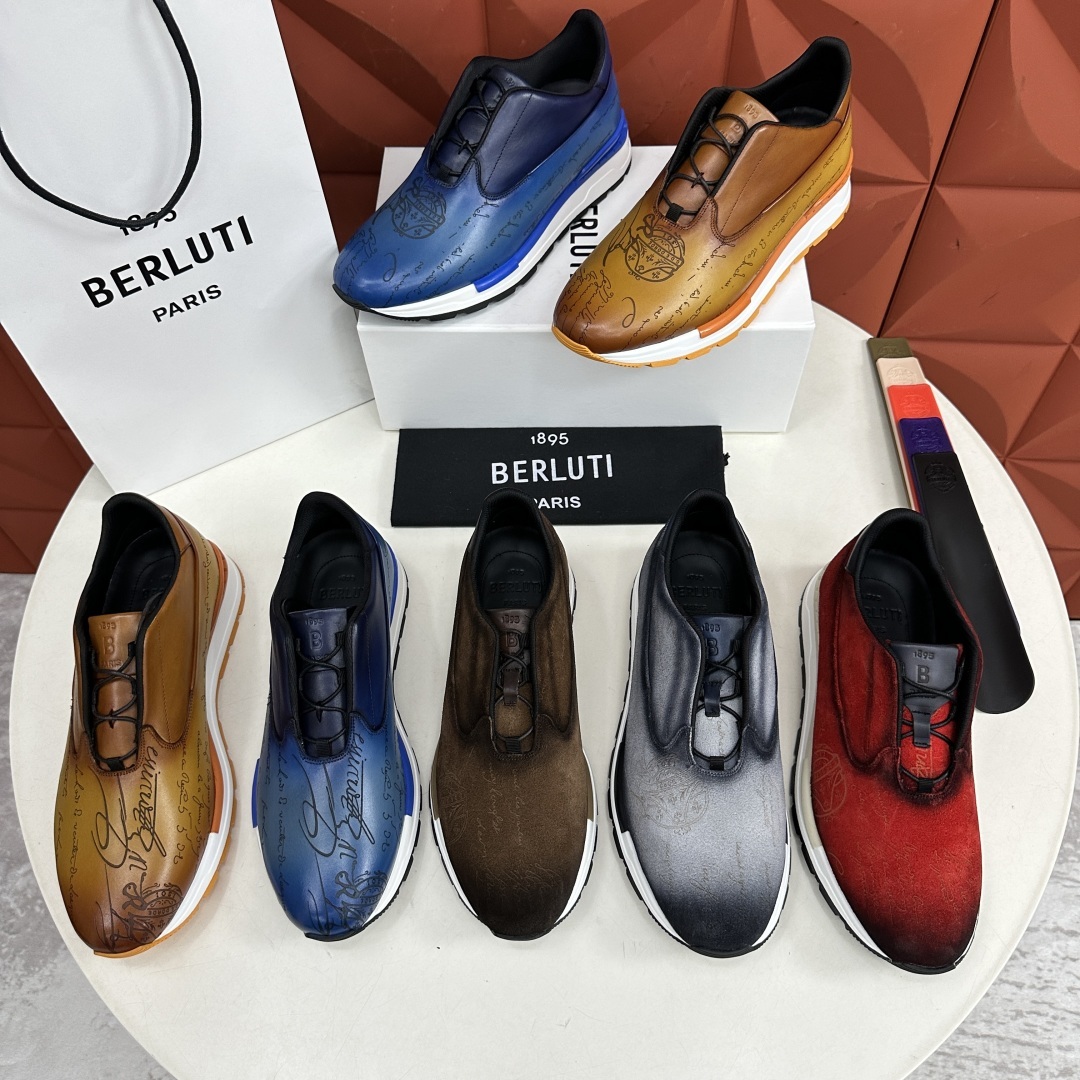 💋💍Berlut* 布鲁提定制款 升级版第四代私模大底 Fast Track皮革运动鞋 官方选配 16