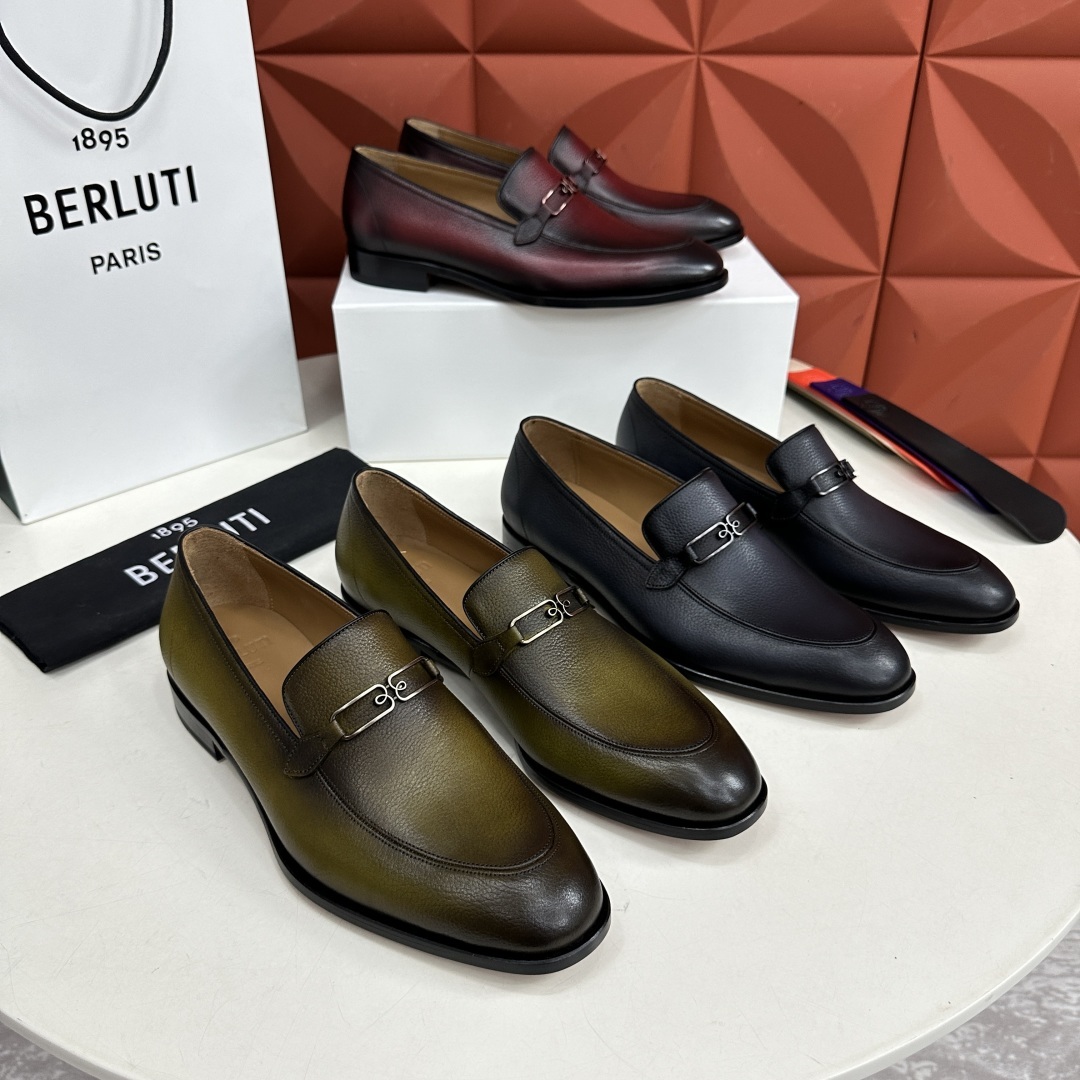 💋💍Berlut*/布鲁提 手工精品男士正装皮鞋 专柜同步火热款Andy乐福皮鞋 成功人士标配 独具