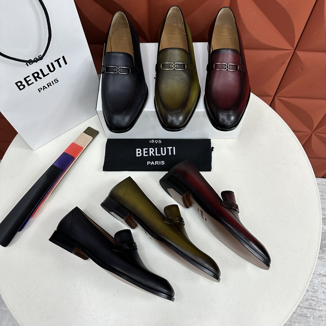 💋💍Berlut*/布鲁提 手工精品男士正装皮鞋 专柜同步火热款Andy乐福皮鞋 成功人士标配 独具