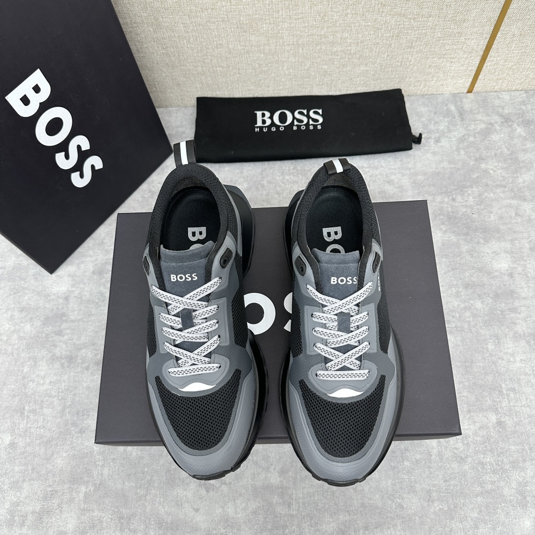 💋💍BOSS 男士新款•网面皮革拼接运动鞋上新 HUGO BOS* 家这双网面运动鞋,真的把