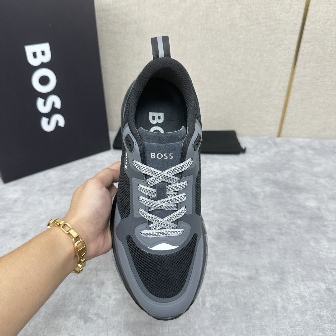 💋💍BOSS 男士新款•网面皮革拼接运动鞋上新 HUGO BOS* 家这双网面运动鞋,真的把