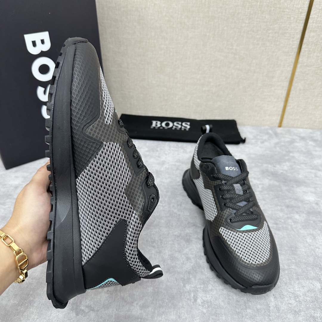 💋💍BOSS 男士新款•网面皮革拼接运动鞋上新 HUGO BOS* 家这双网面运动鞋,真的把