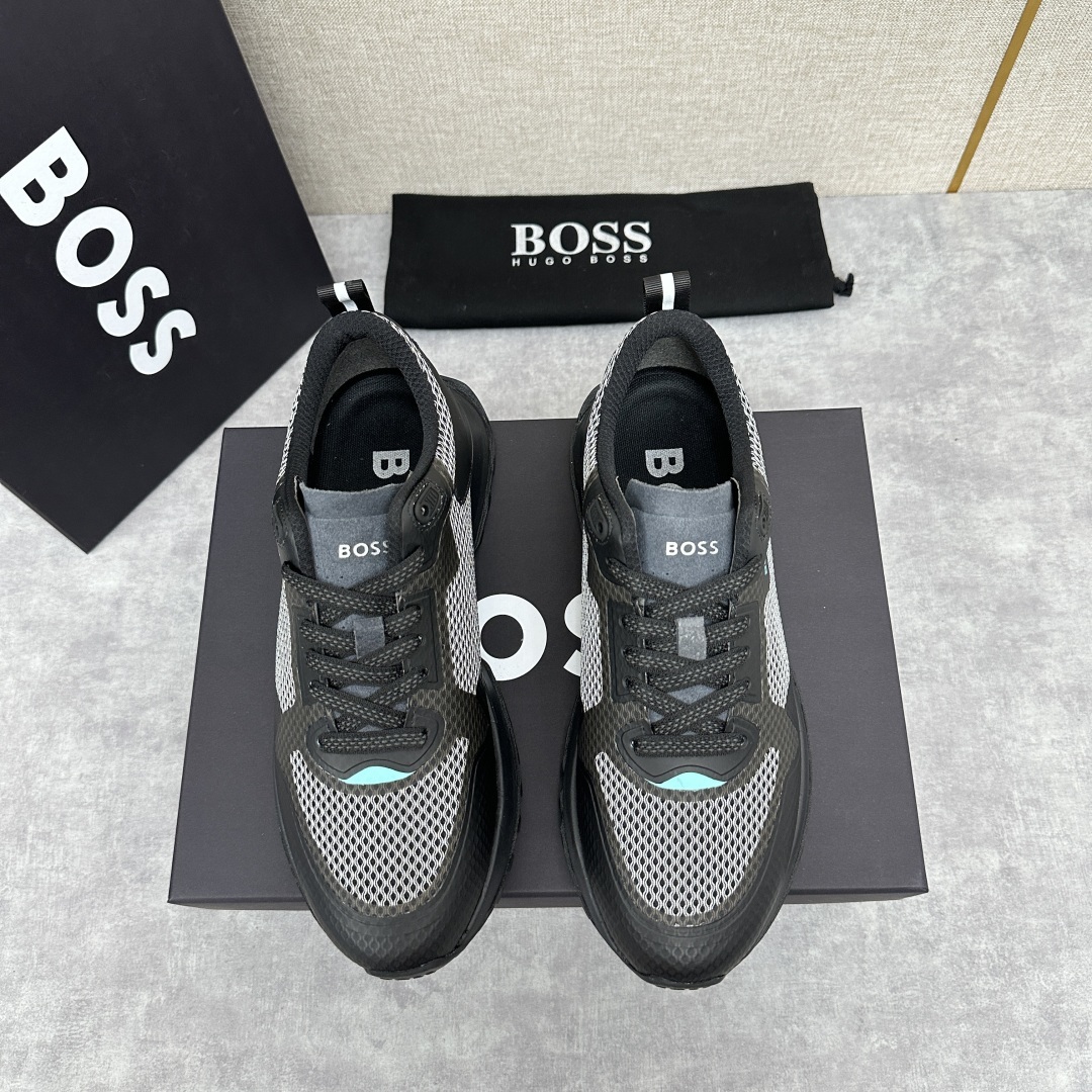 💋💍BOSS 男士新款•网面皮革拼接运动鞋上新 HUGO BOS* 家这双网面运动鞋,真的把