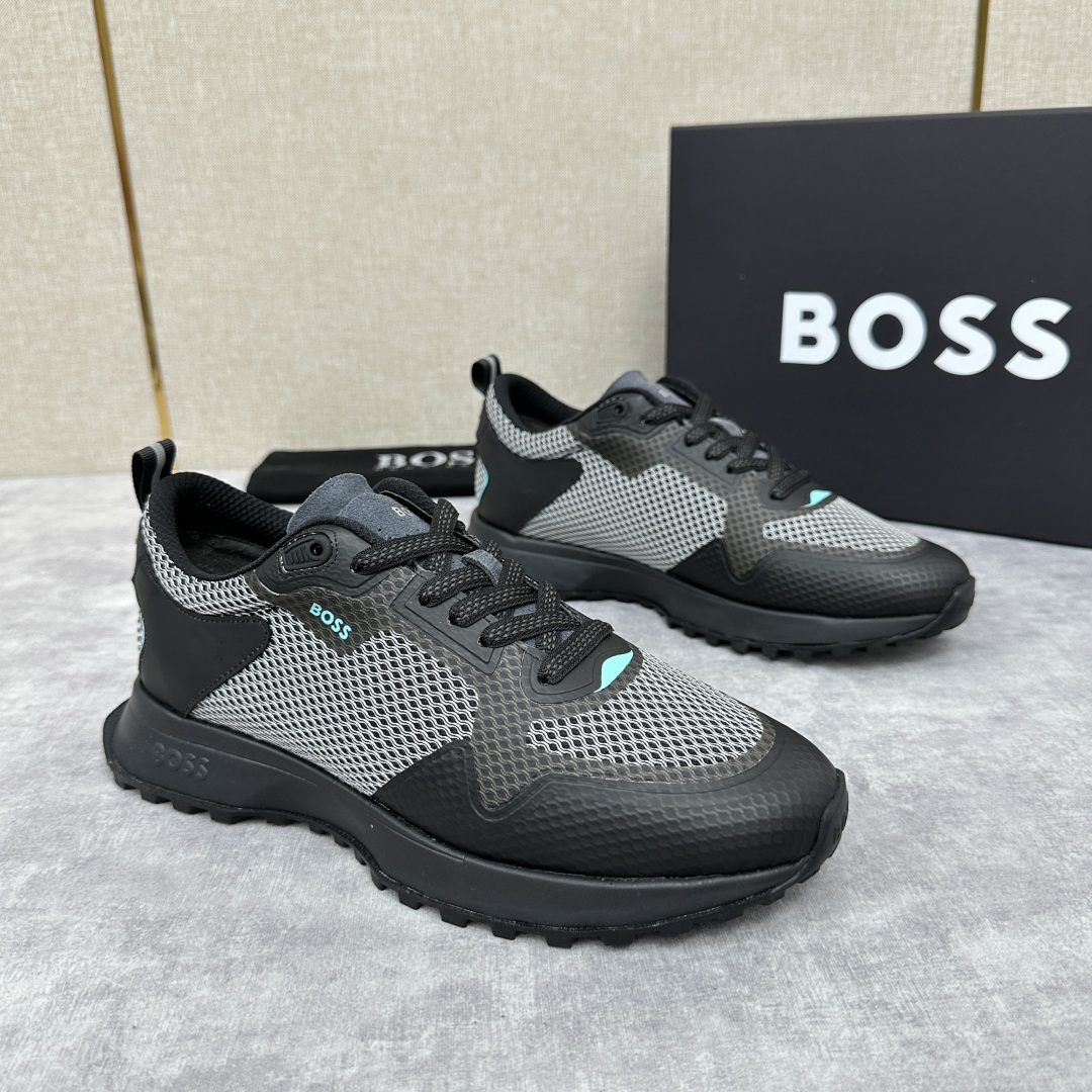 💋💍BOSS 男士新款•网面皮革拼接运动鞋上新 HUGO BOS* 家这双网面运动鞋,真的把