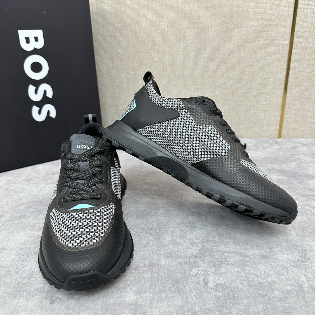 💋💍BOSS 男士新款•网面皮革拼接运动鞋上新 HUGO BOS* 家这双网面运动鞋,真的把