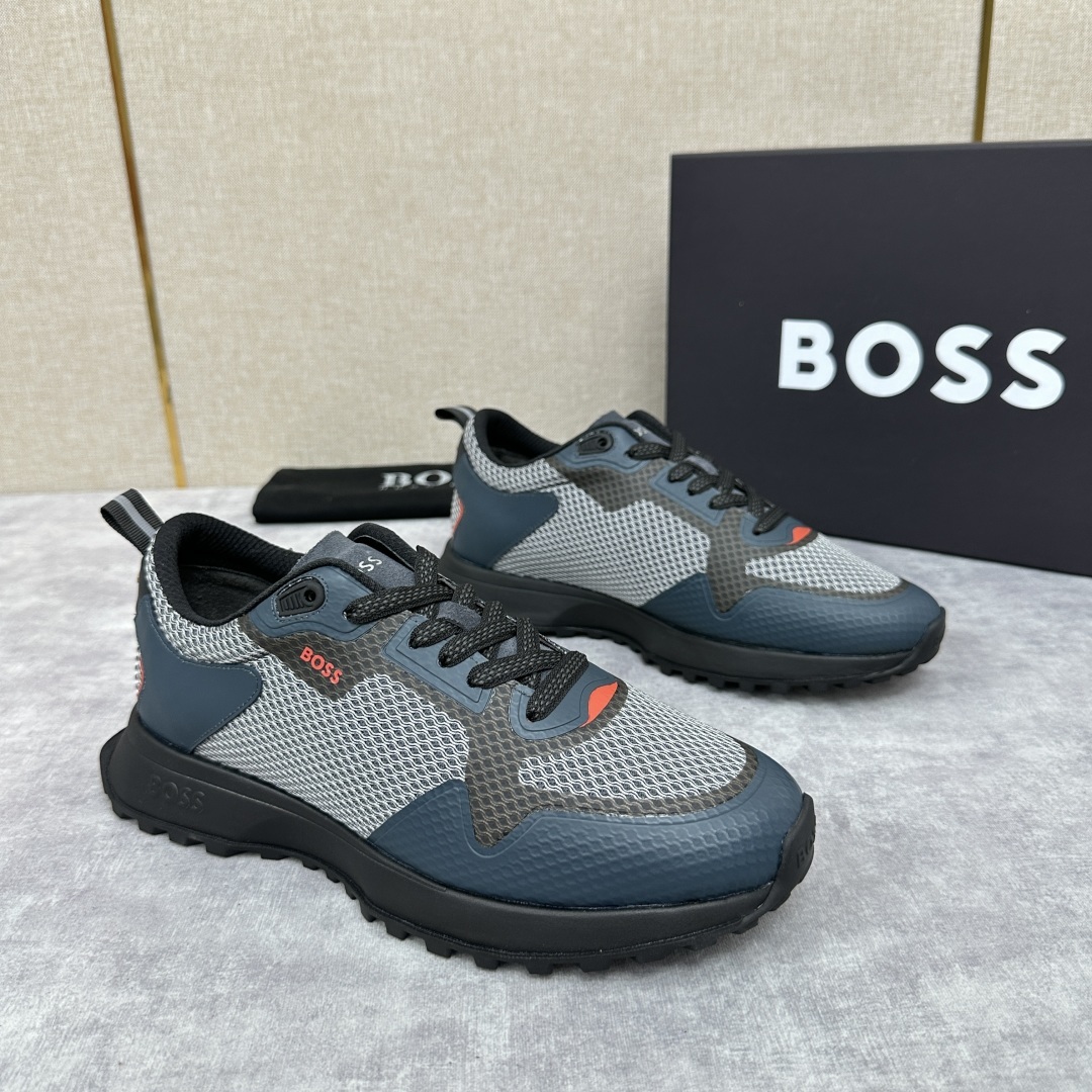 💋💍BOSS 男士新款•网面皮革拼接运动鞋上新 HUGO BOS* 家这双网面运动鞋,真的把