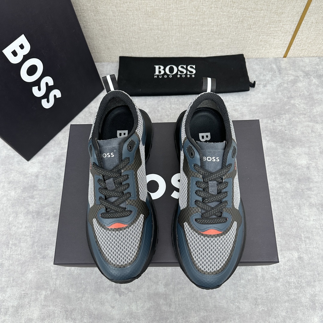 💋💍BOSS 男士新款•网面皮革拼接运动鞋上新 HUGO BOS* 家这双网面运动鞋,真的把