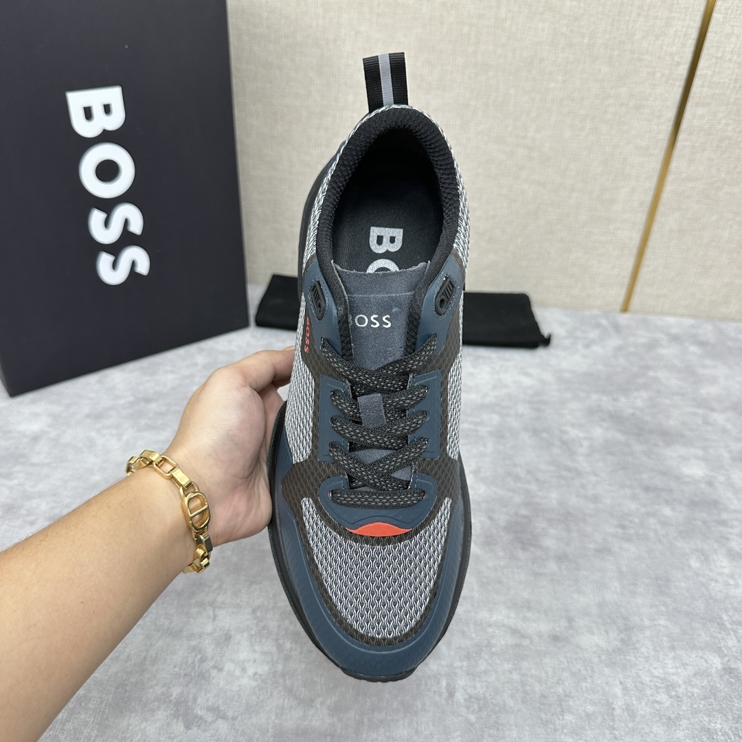 💋💍BOSS 男士新款•网面皮革拼接运动鞋上新 HUGO BOS* 家这双网面运动鞋,真的把