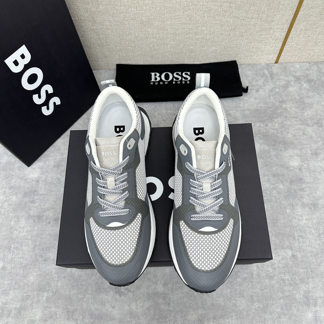 💋💍BOSS 男士新款•网面皮革拼接运动鞋上新 HUGO BOS* 家这双网面运动鞋,真的把