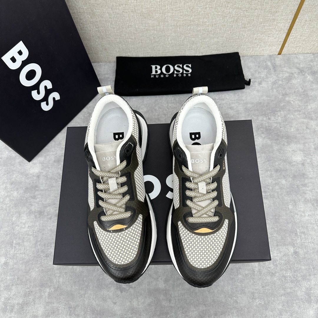 💋💍BOSS 男士新款•网面皮革拼接运动鞋上新 HUGO BOS* 家这双网面运动鞋,真的把