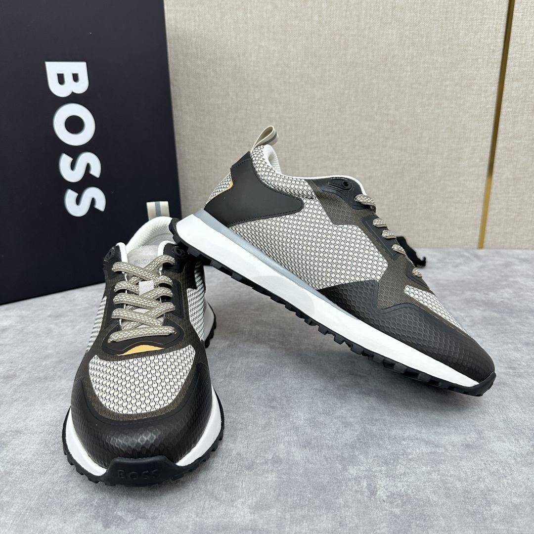 💋💍BOSS 男士新款•网面皮革拼接运动鞋上新 HUGO BOS* 家这双网面运动鞋,真的把