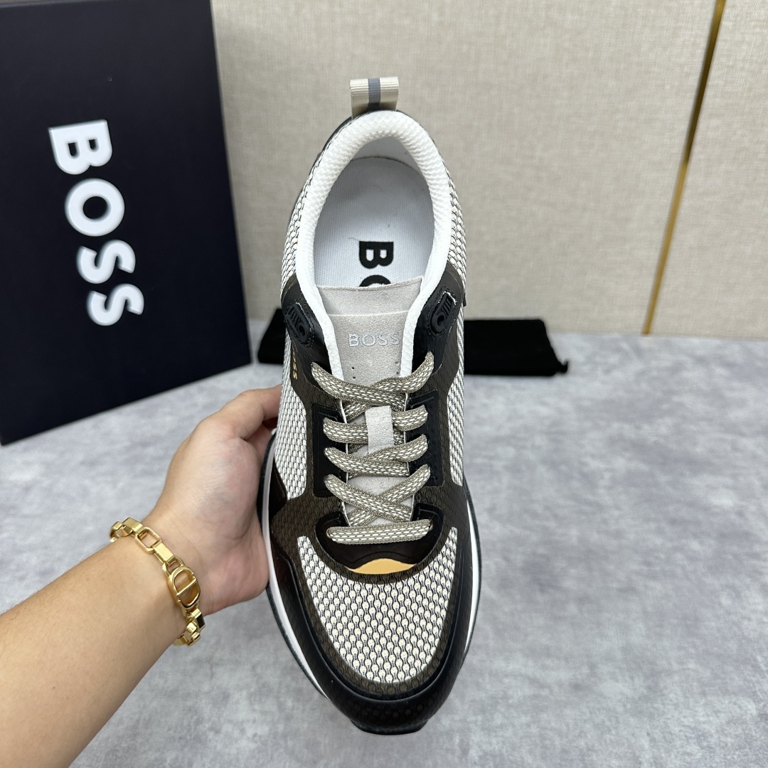 💋💍BOSS 男士新款•网面皮革拼接运动鞋上新 HUGO BOS* 家这双网面运动鞋,真的把